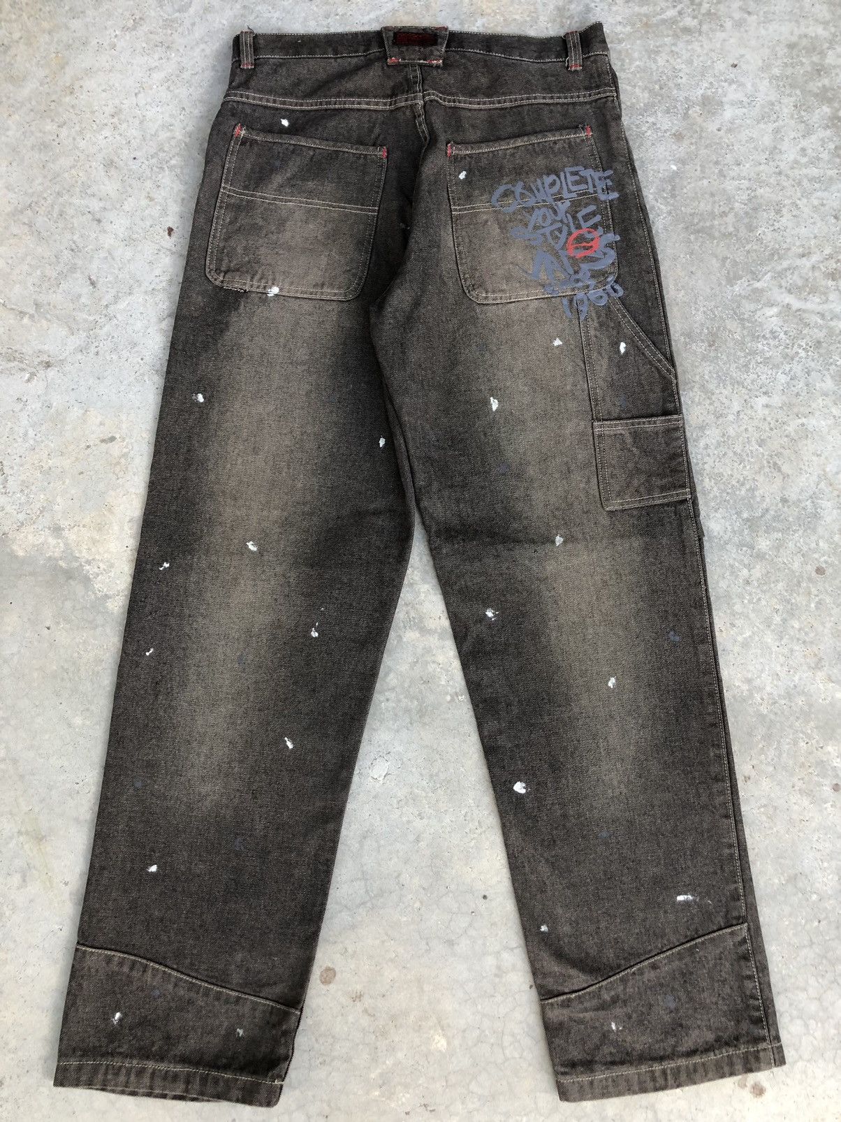 Vintage Baggy Jeans Vans Distressed Jeans Hip Hop Carpenter Size US 32 / EU 48 - 2 Thumbnail