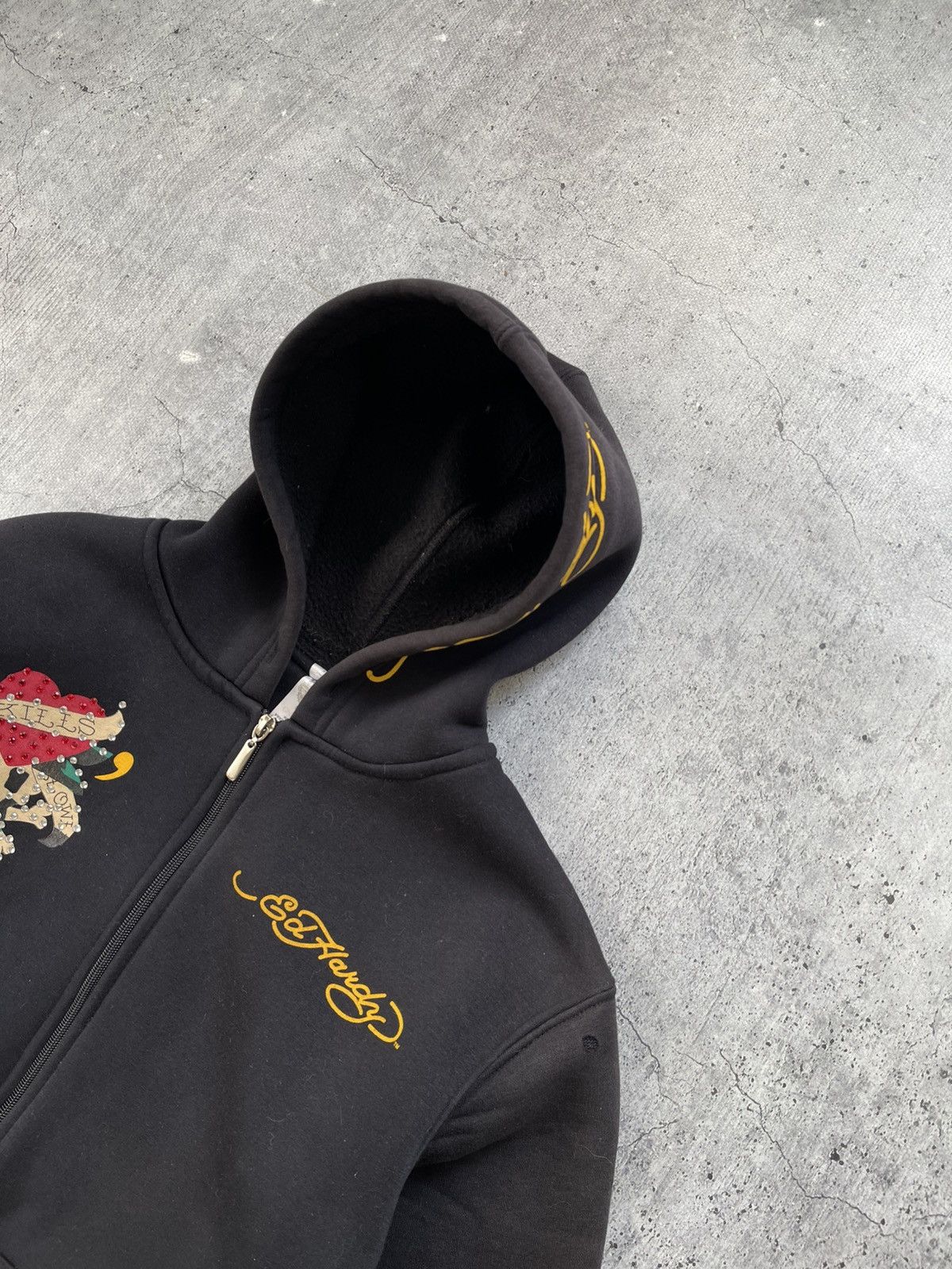 Ed Hardy × Vintage Ed hardy zip up hoodie y2k veryrare Size XXL / US 16-18 / IT 52-54 - 5 Thumbnail