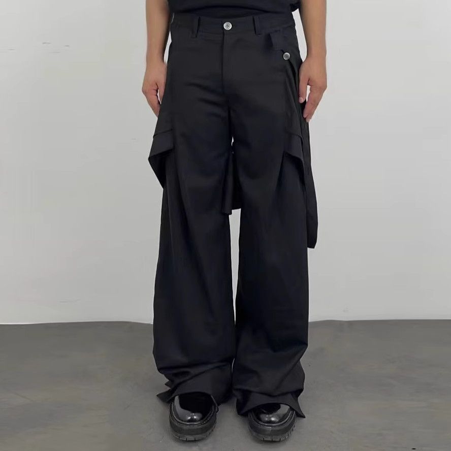 Designer × Japanese Brand Lace Up Wide Leg Suit Pants Baggy Size US 32 / EU 48 - 1 Thumbnail