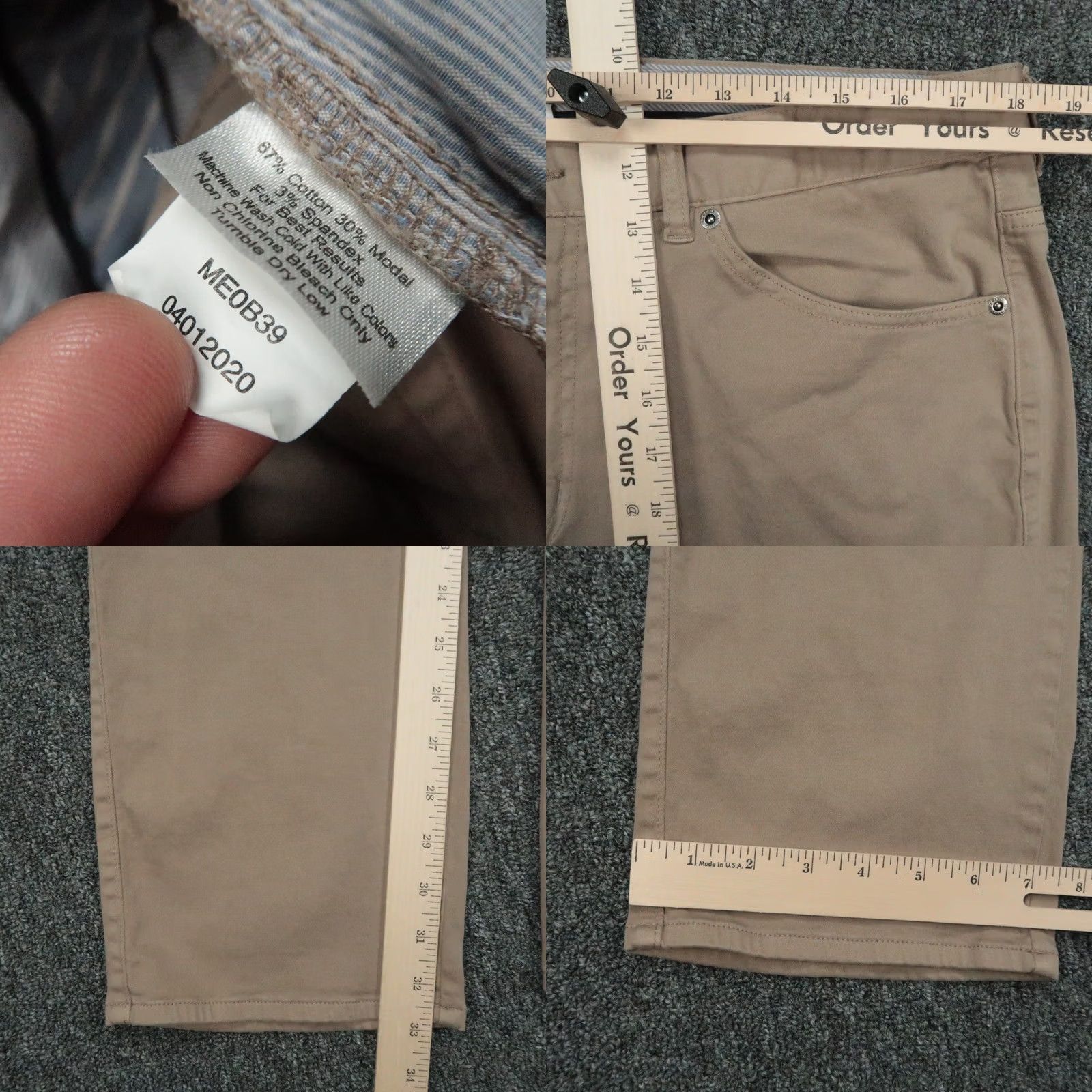 Peter Millar VINTAGE Peter Millar Pants Mens 38x33 Beige Chino 5 Pocket Ultimate Sateen Trouser Size US 38 / EU 54 - 8 Thumbnail