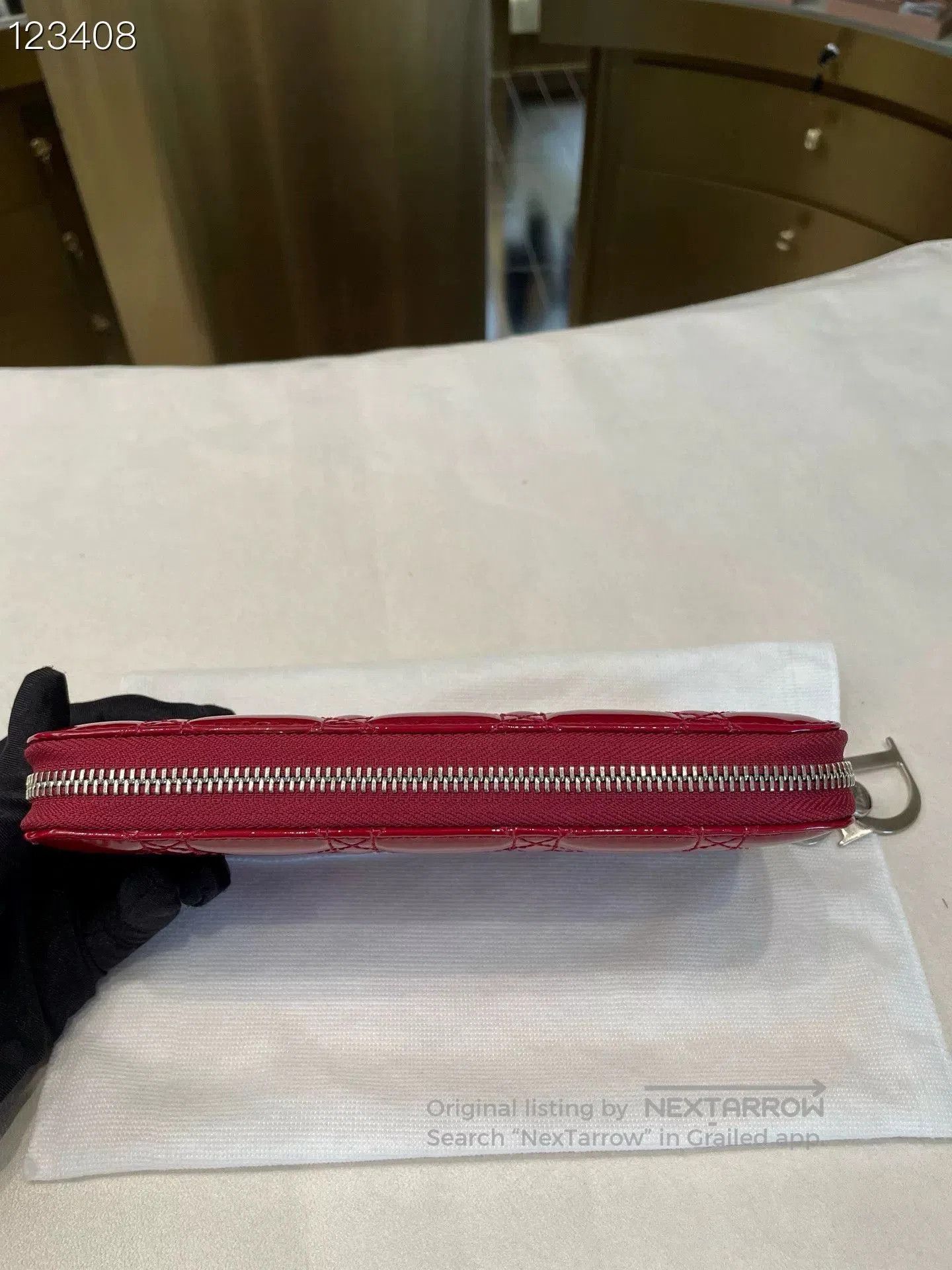 Dior Dior Red Patent Leather Wallet. Size ONE SIZE - 3 Thumbnail