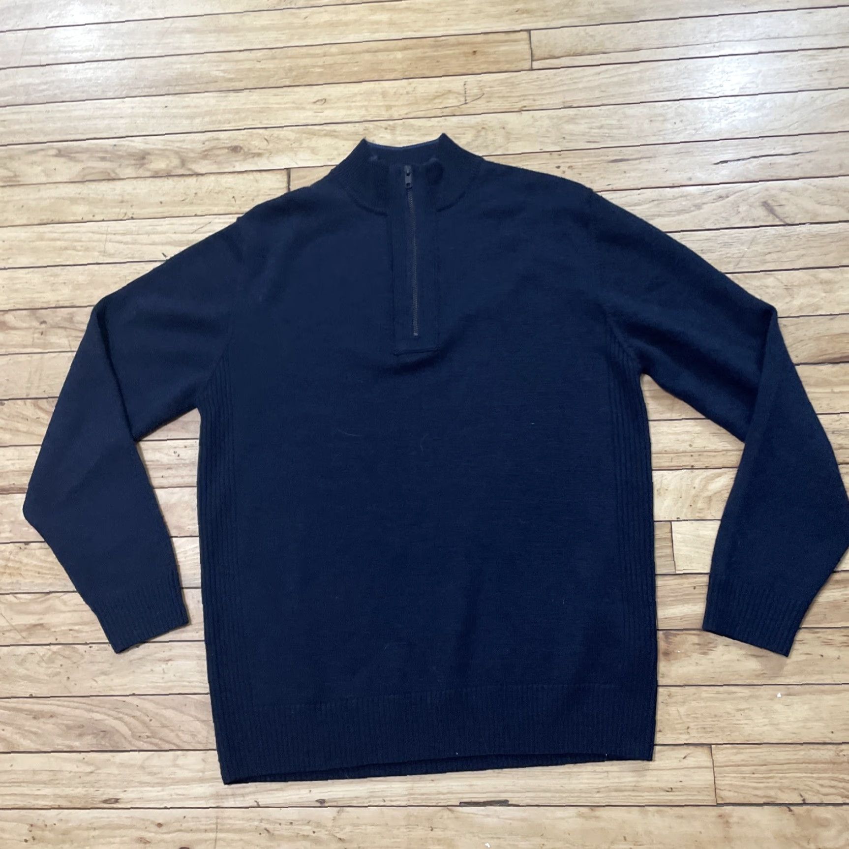 Rodd & Gunn ROD & GUNN Mens M Wool Quarter Zip Sweater Blue Pullover 1/4 Zip Preppy Casual Formal Workwear Gap Hole M Size US M / EU 48-50 / 2 - 2 Thumbnail