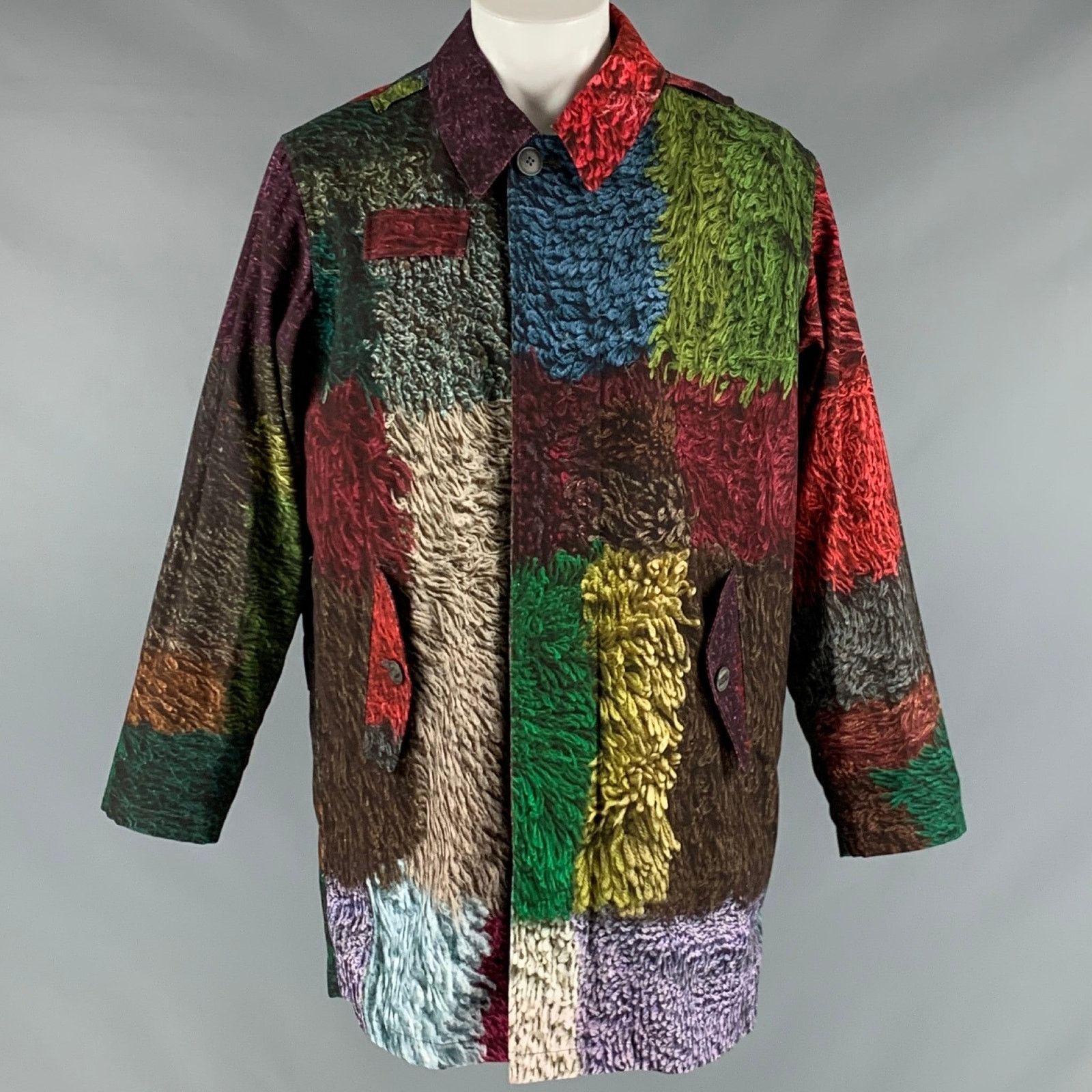 Pierre-Louis Mascia PIERRE-LOUIS MASCIA Size 40 Multi-Color Print Cotton Coat Size US XXS / EU 40 - 1 Thumbnail