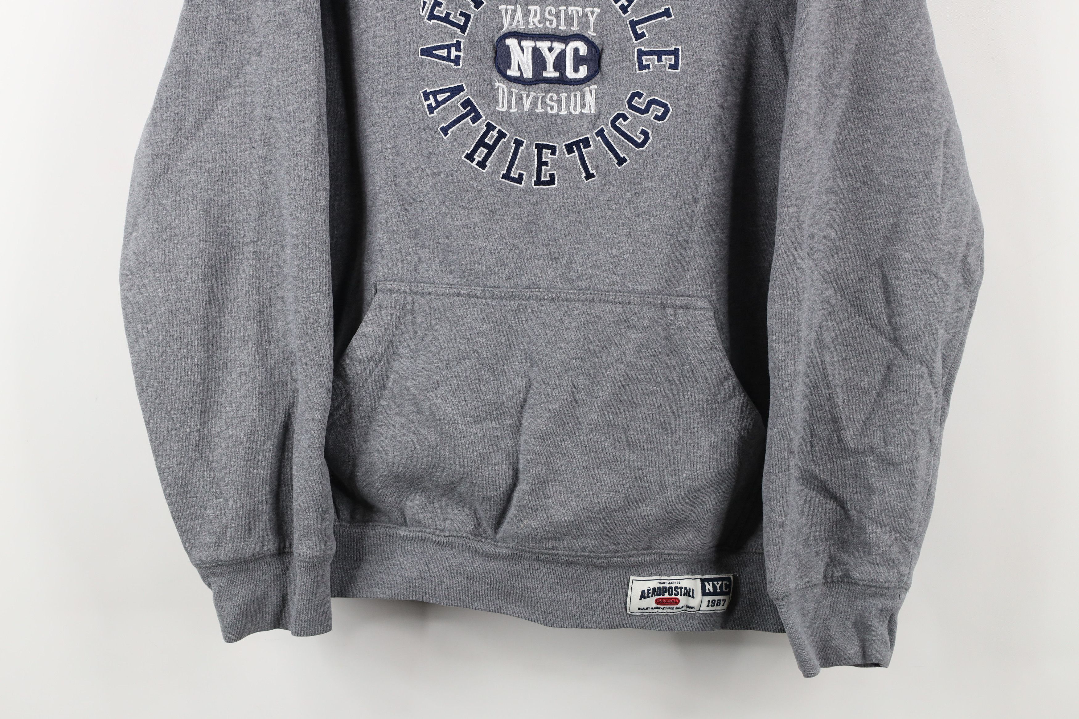 Aeropostale × Vintage Vintage 90s Y2K Aeropostale New York Athletics Hoodie Gray Size US M / EU 48-50 / 2 - 3 Thumbnail