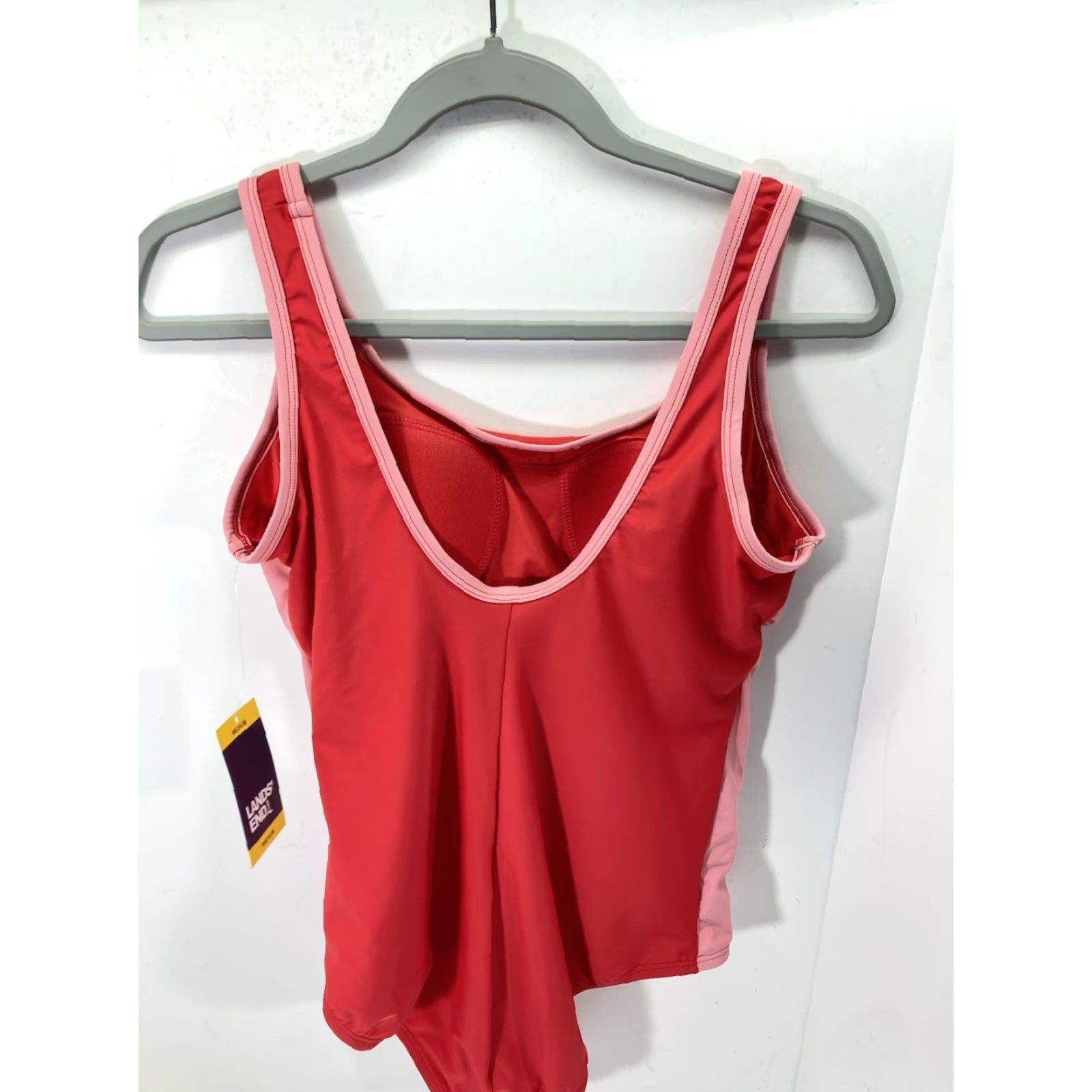 Lands' End Lands' End One Piece Swim Suit Women Size M Red Pink Stripe NWT Bathing Suit Regular - M - Women - Red - Stripe - Lands' End Size M / US 6-8 / IT 42-44 - 6 Thumbnail