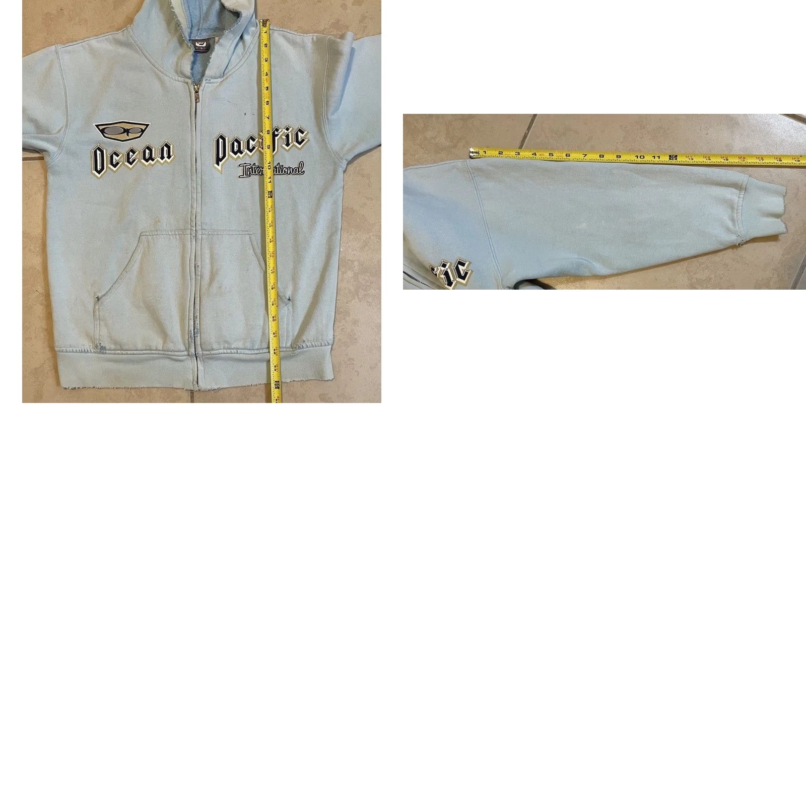 Quiksilver VINTAGE Ocean Pacific OP Thrashed Faded Hoodie XS Surf Skate Grunge Billabong 90 Y2K Size US XS / EU 42 / 0 - 11 Thumbnail