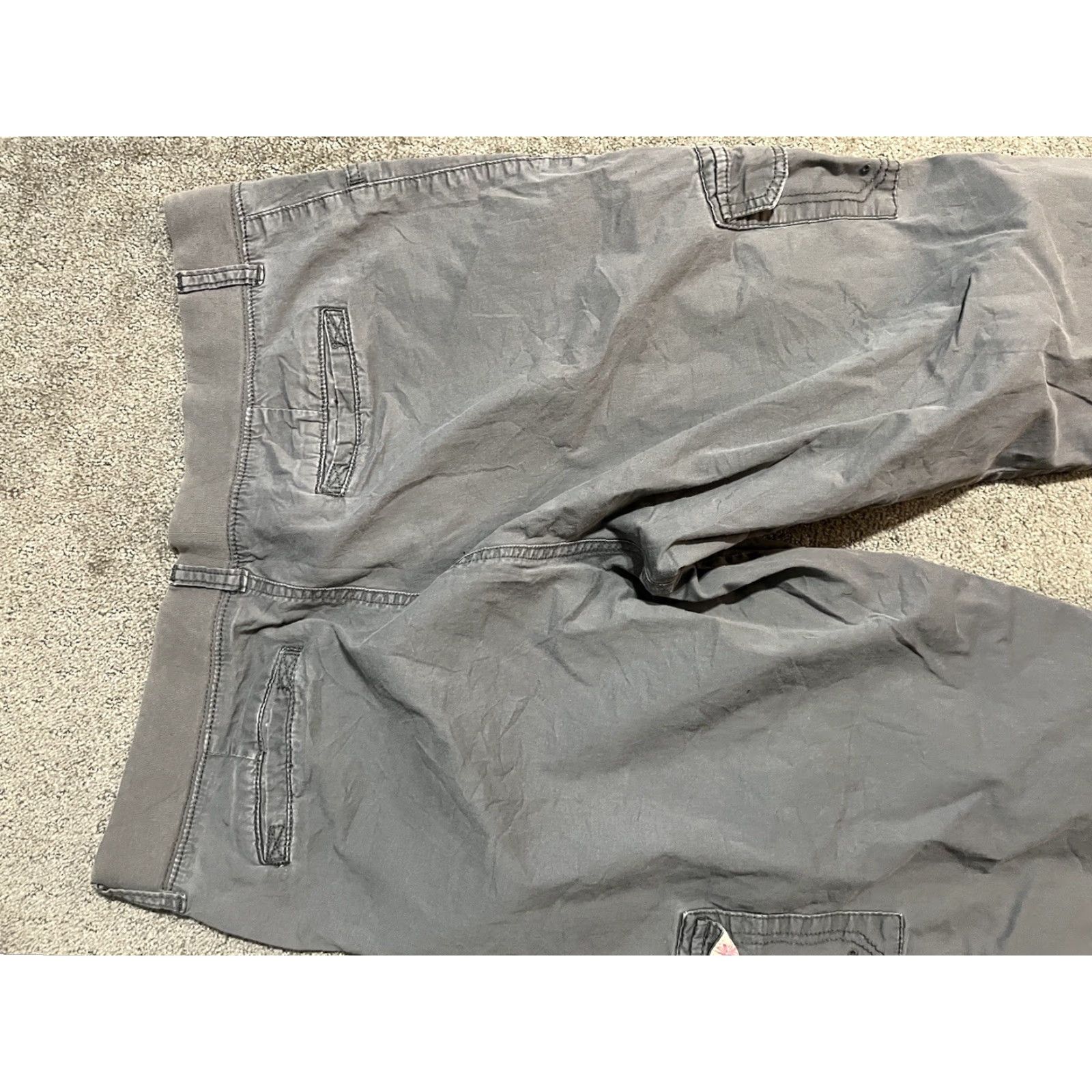 Lee Lee Pants Womens Size 18 Medium Gray Capri Relaxed Fit Drawstring Stretch Size 40" / US 18 - 4 Thumbnail