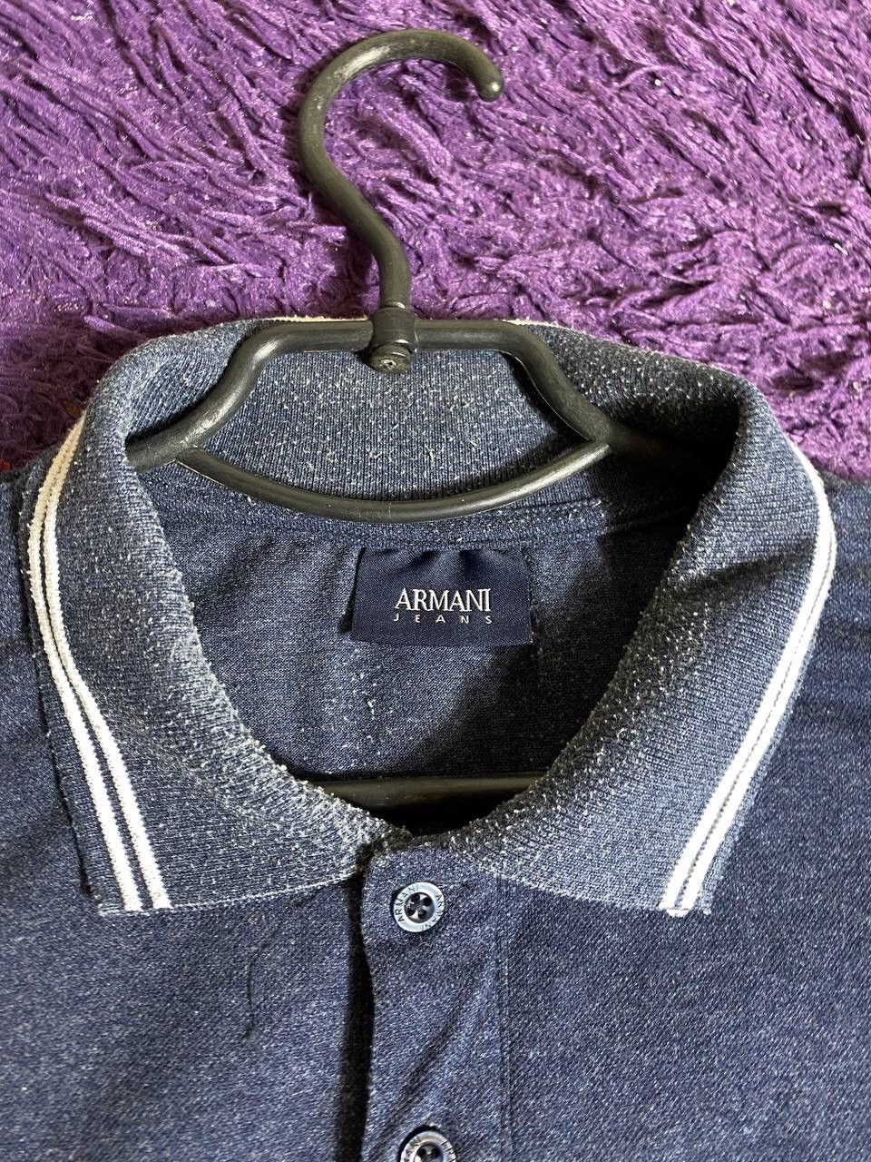 Armani × Vintage Armani Jeans vintage luxury designer basic logo polo tee Size US XL / EU 56 / 4 - 15 Thumbnail