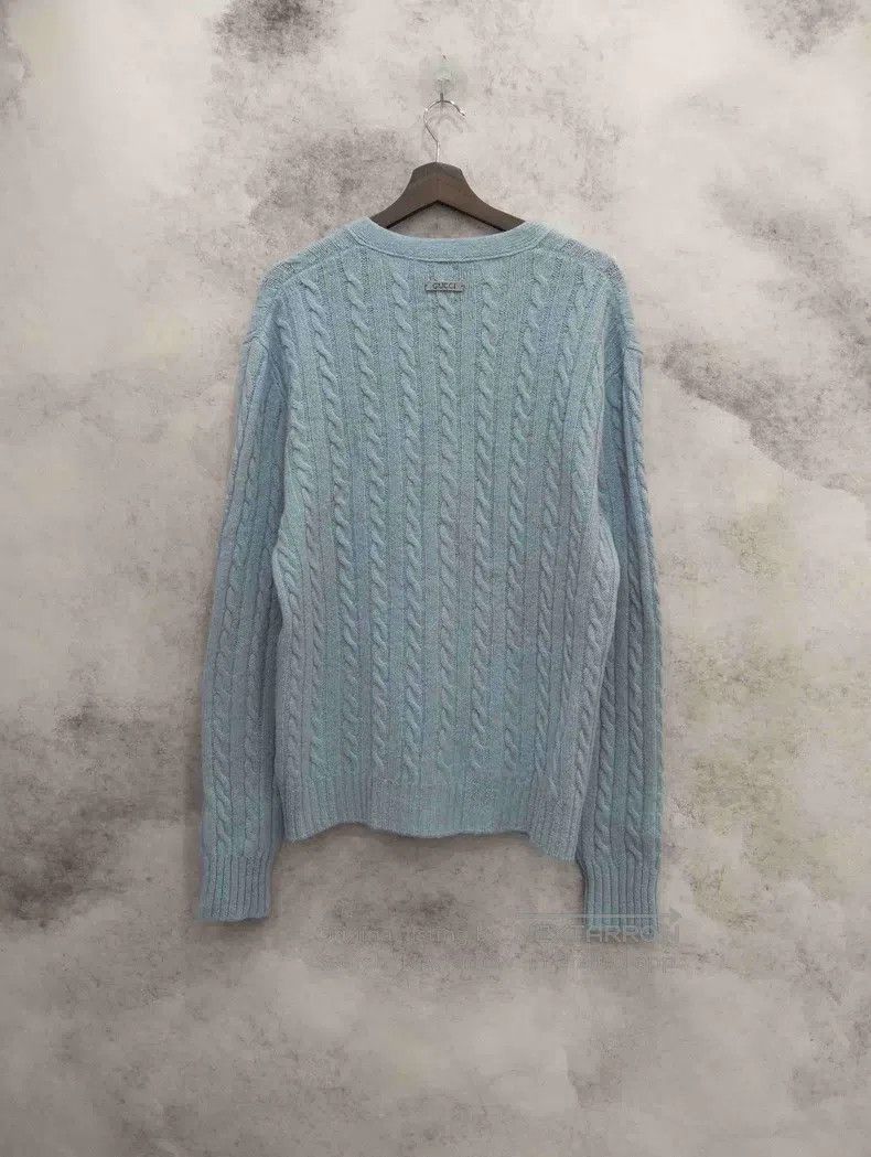 Gucci Gucci Haze blue knitted cardigan coat Size XXL / US 16-18 / IT 52-54 - 2 Thumbnail