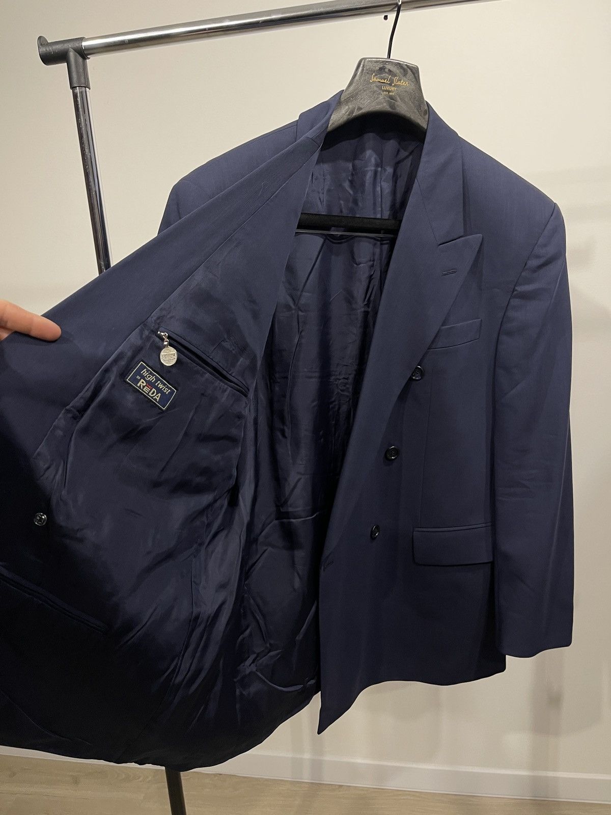 C&A Vintage double-breasted blazer classic jacket dark blue c&a Size 44R - 5 Thumbnail