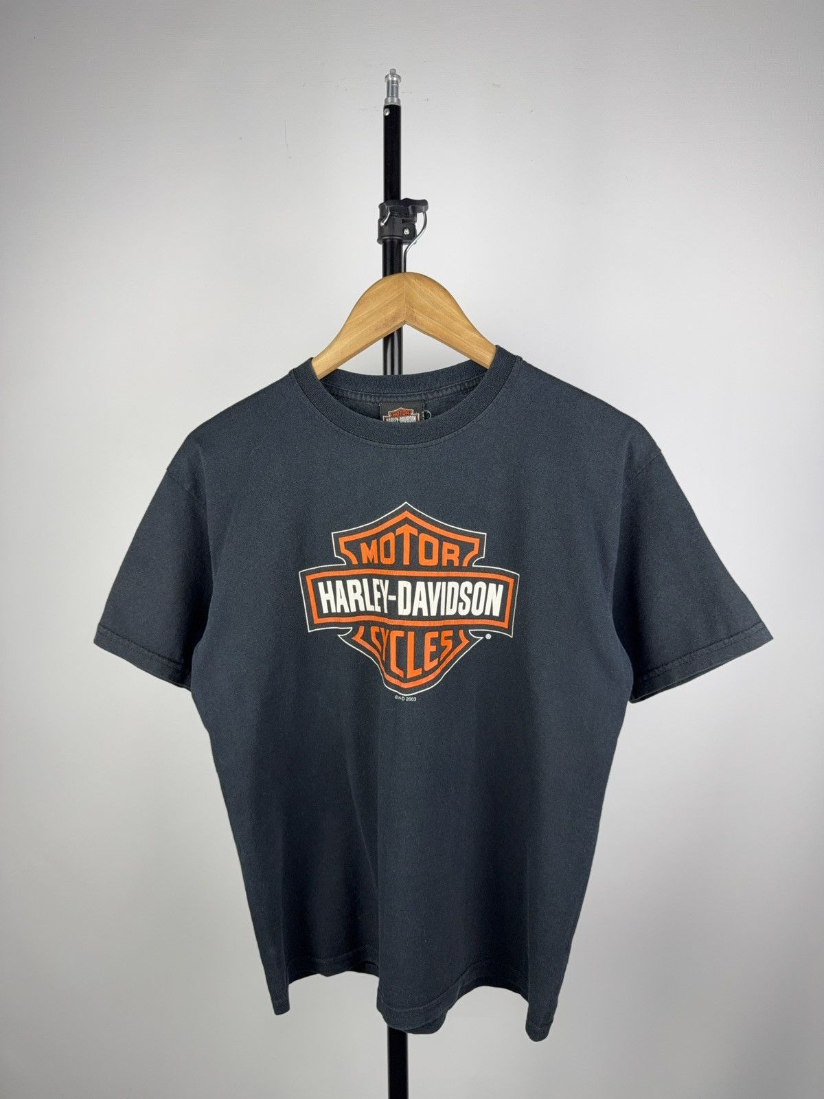 Harley Davidson × Vintage Vintage 2003 Harley-Davidson USA England Biker Logo T Shirt Size L / US 10 / IT 46 - 1 Thumbnail