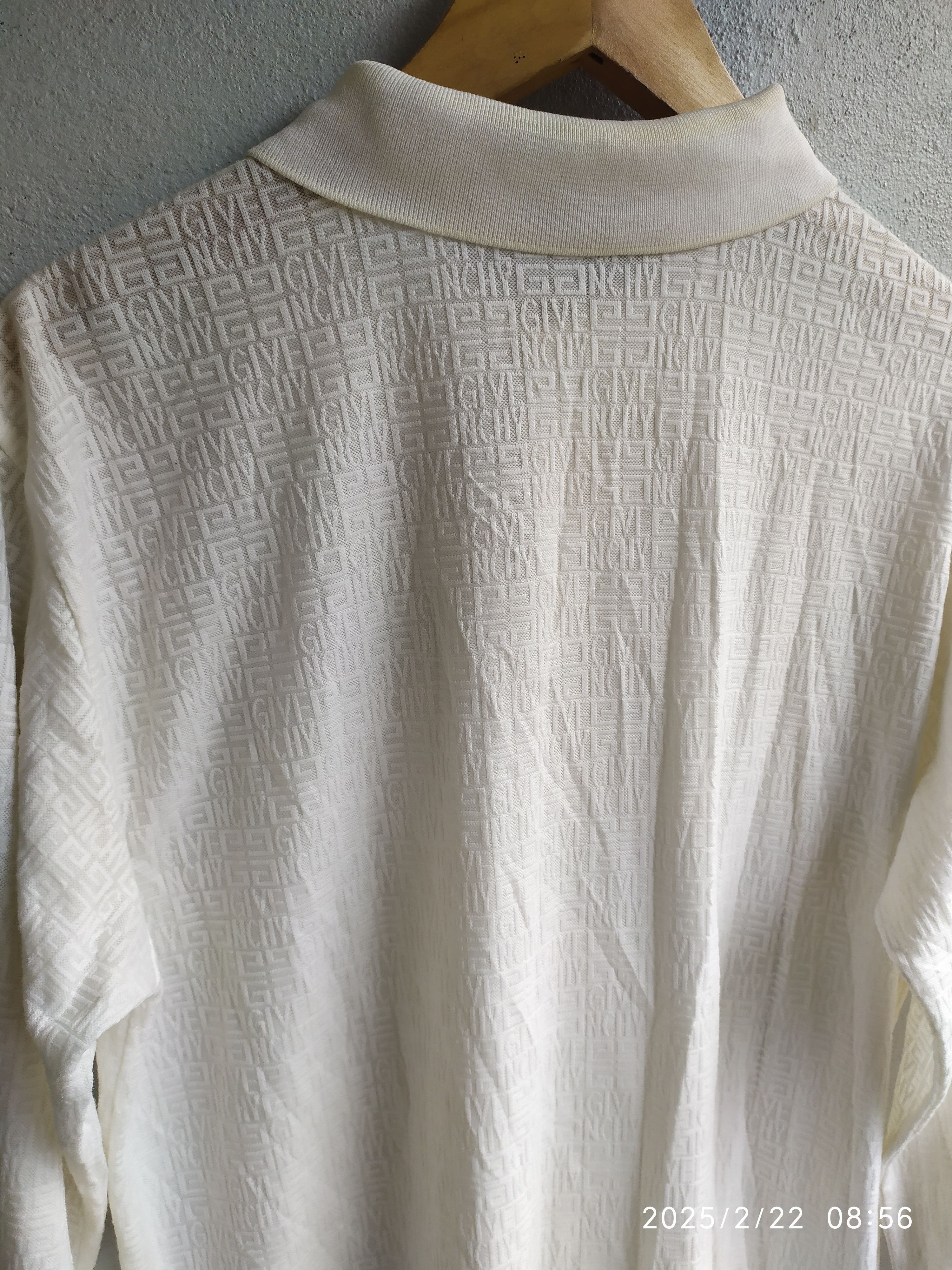 Givenchy × Vintage Givenchy Mesh Monogram Polo Shirt Size US L / EU 52-54 / 3 - 9 Thumbnail