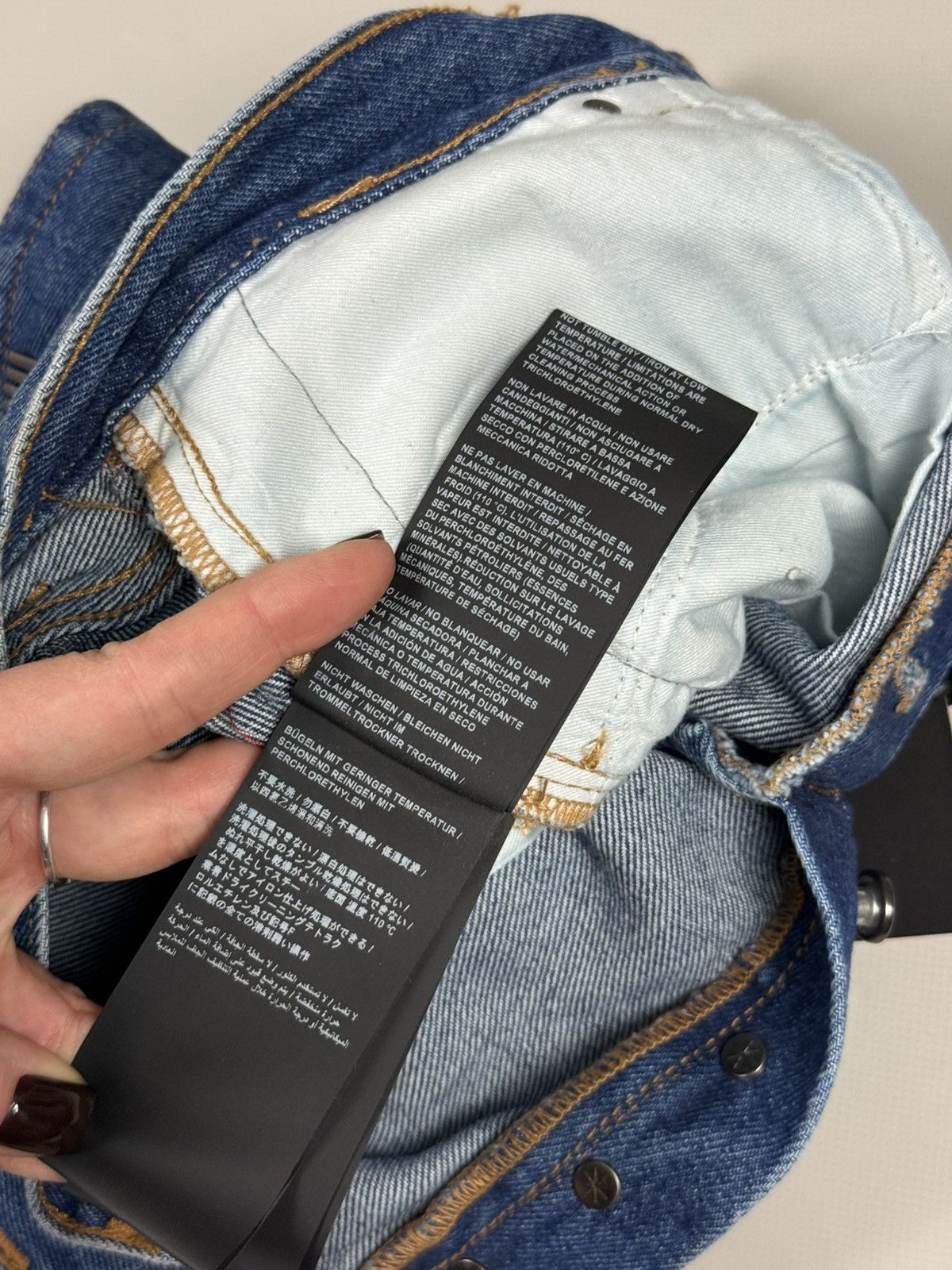 Palm Angels BNWT! Palm Angels Ladies Denim Rainbow Medium Wash Jeans Size 26" / US 2 / IT 38 - 16 Thumbnail
