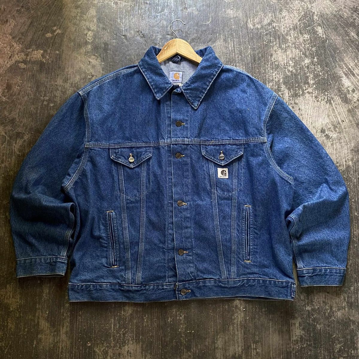 Carhartt Vintage Denim Trucker Jacket Size US L / EU 52-54 / 3 - 1 Thumbnail