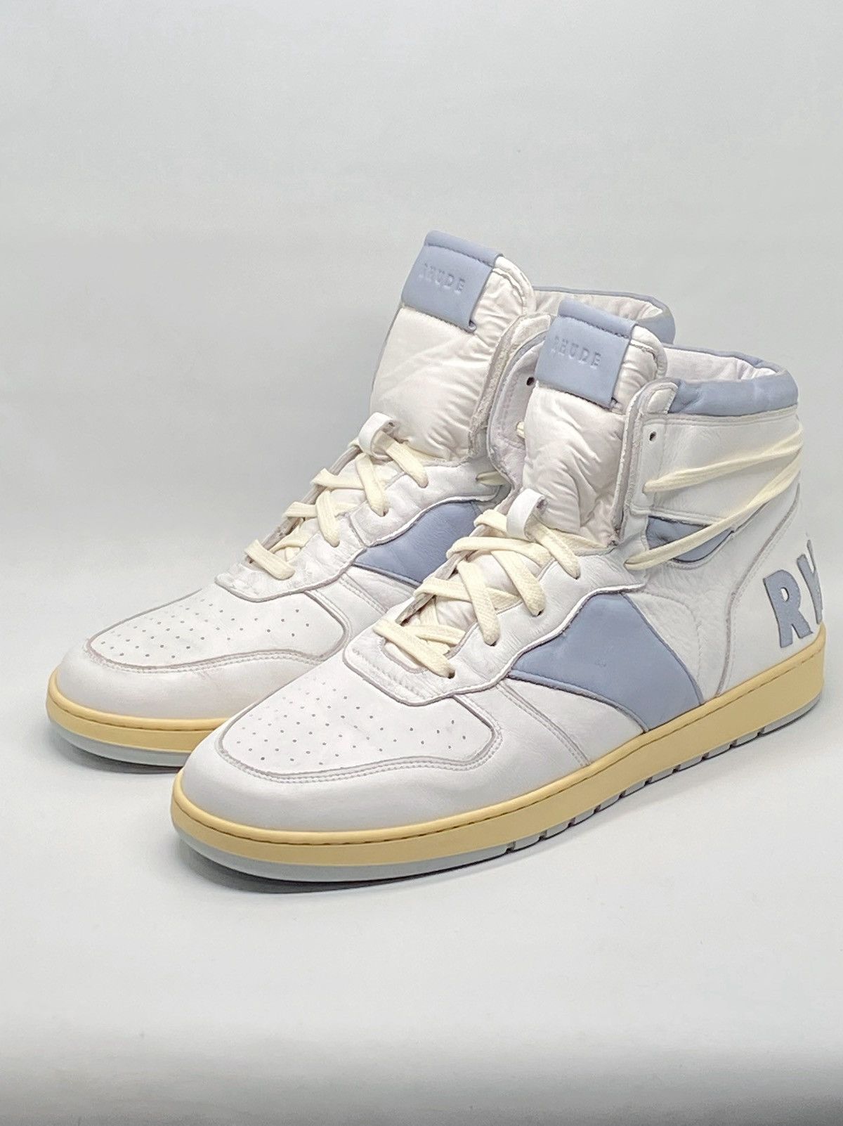 Rhude Rhude Rhecess Worn Out Effect High Top Sneakers size 13 Size US 13 / EU 46 - 4 Thumbnail