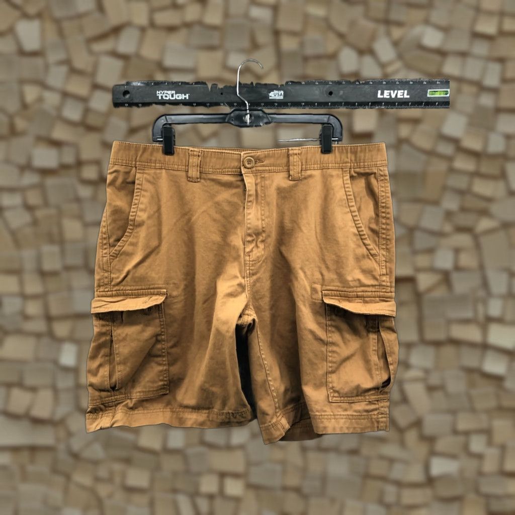 Vintage St. John's Bay Cargo Shorts Mens 40 Mid Rise Beige Brown 5-Pocket Denim Stretch Regular Fit Classic Outdoor Vintage No Size US 40 / EU 56 - 1 Thumbnail