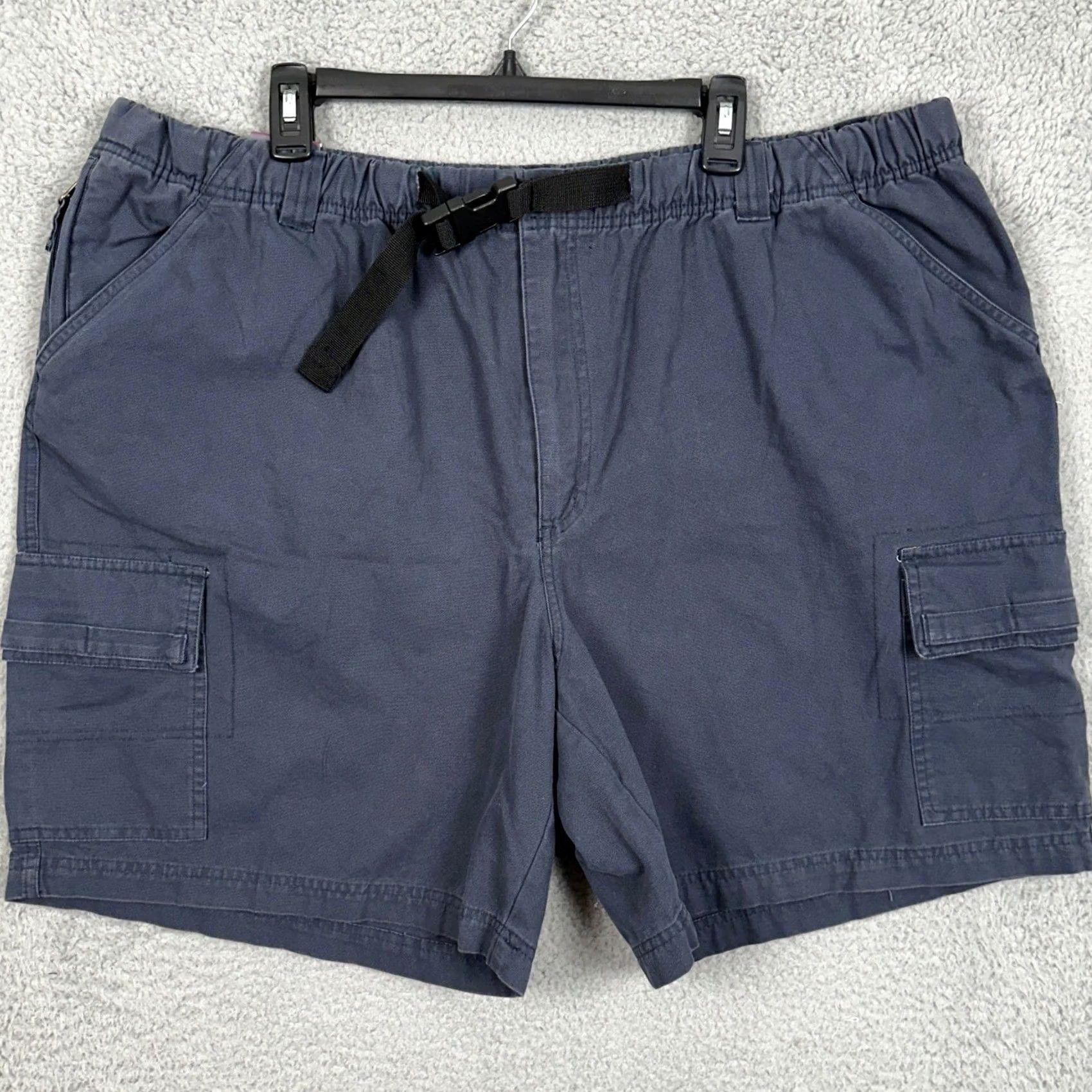 Cherokee Cherokee Cargo Shorts Blue 2XL Elastic Waist Belted Men Casual Outdoor Comfort Size US 41 - 2 Thumbnail