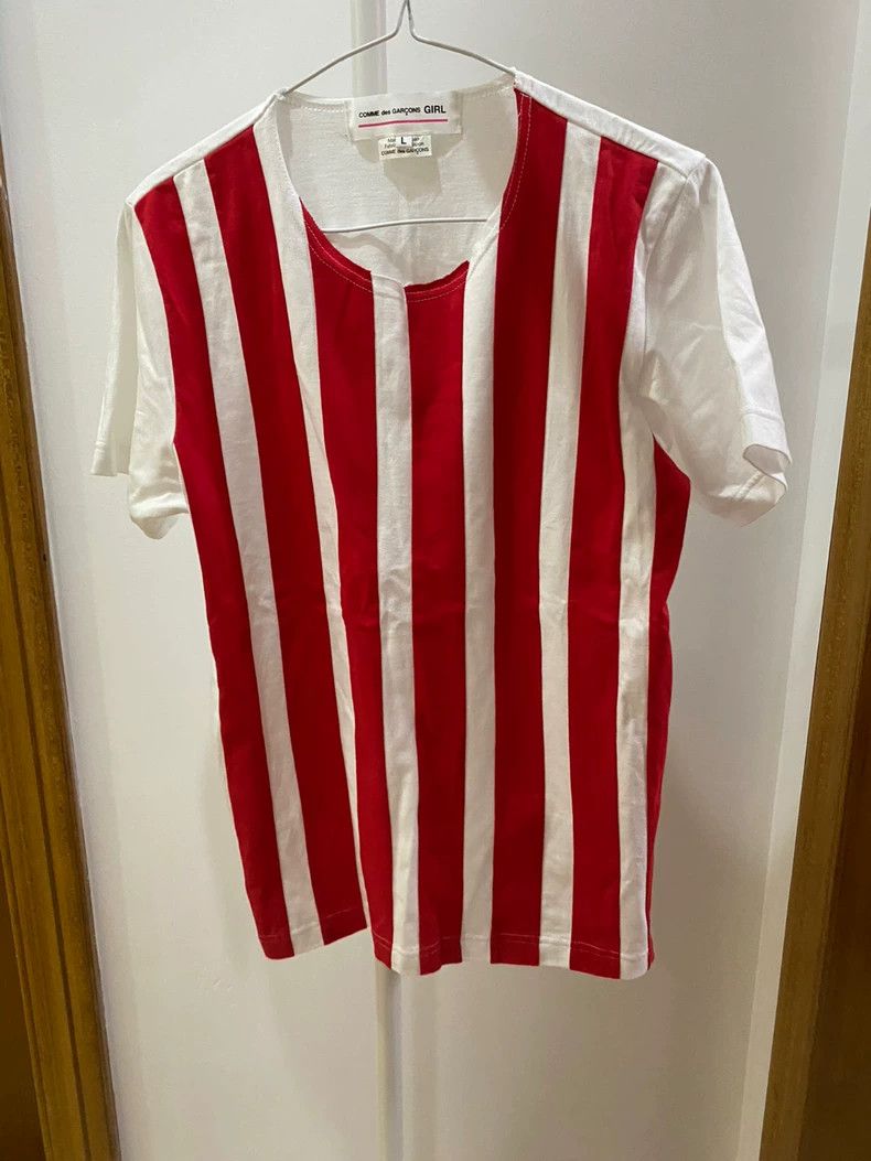 Comme des Garcons Comme Des Garcons Striped Short Sleeve Top Size L / US 10 / IT 46 - 2 Thumbnail