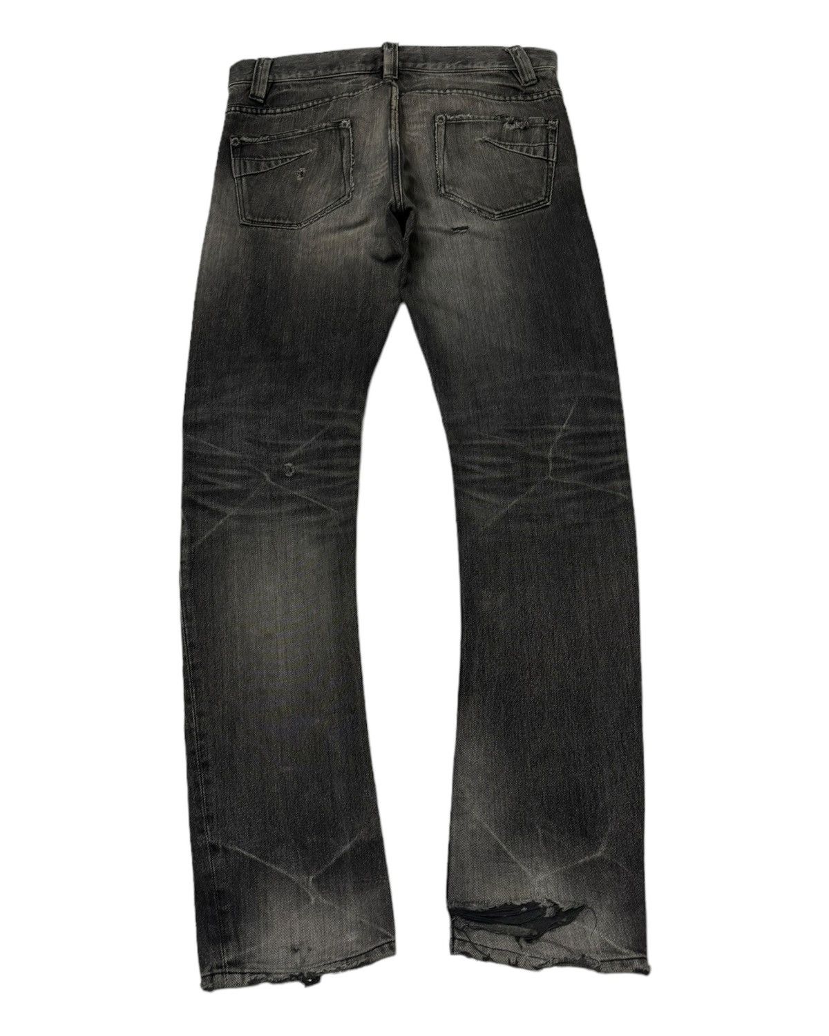 Japanese Brand VINTAGE HNBM DISTRESS PUNK NUMBER NINE IFSIXWASNINE DESIGN Size US 34 / EU 50 - 6 Thumbnail
