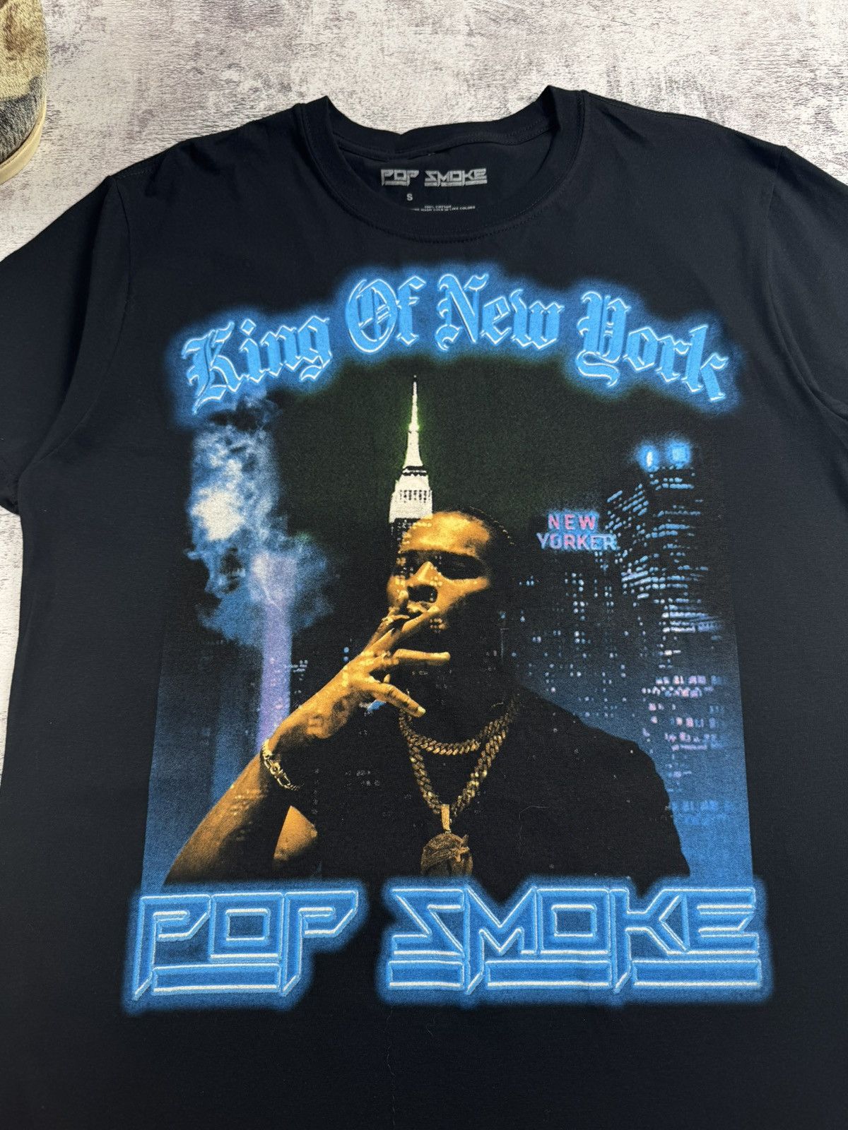 Vintage Pop Smoke Cotton Men’s New York Rock Tour Rap Merch Devil Hip Hop T Shirt Jersey Size US S / EU 44-46 / 1 - 7 Thumbnail