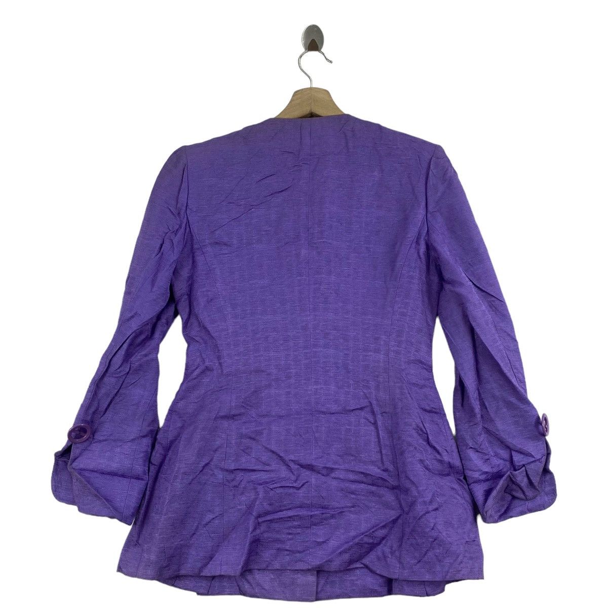 Dior CHRISTIAN MISS DIOR Button Up Purple Dress Jacket Size S / US 4 / IT 40 - 4 Thumbnail