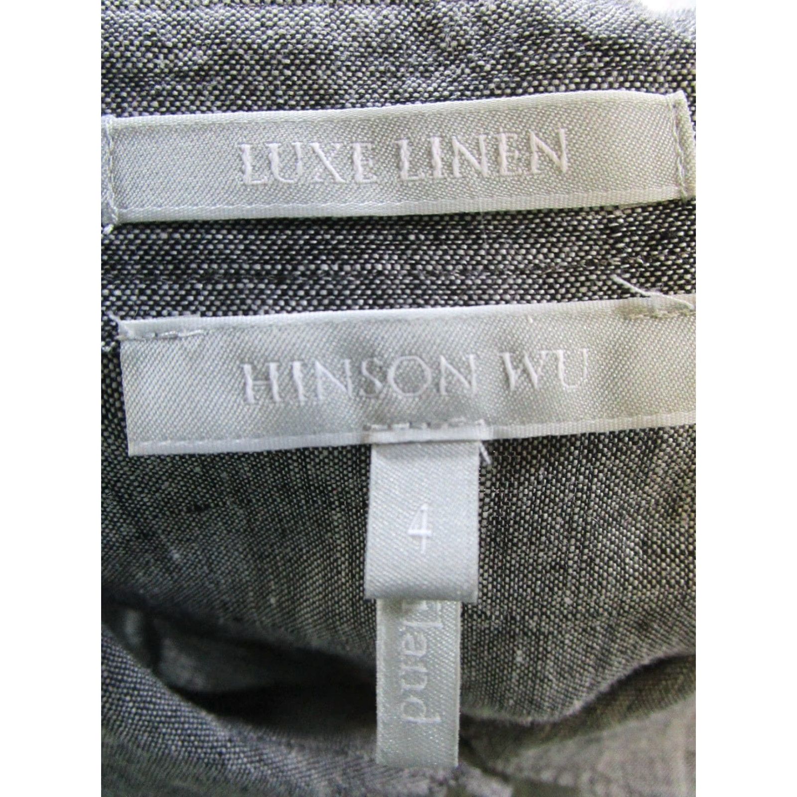 Vintage VINTAGE Hinson Wu Button-Up Shirt Women Small Gray Linen Long Sleeve Collar Size S / US 4 / IT 40 - 3 Thumbnail
