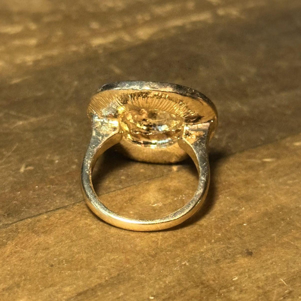 Other Sparkly gold tone pave hat ring Size ONE SIZE - 7 Thumbnail