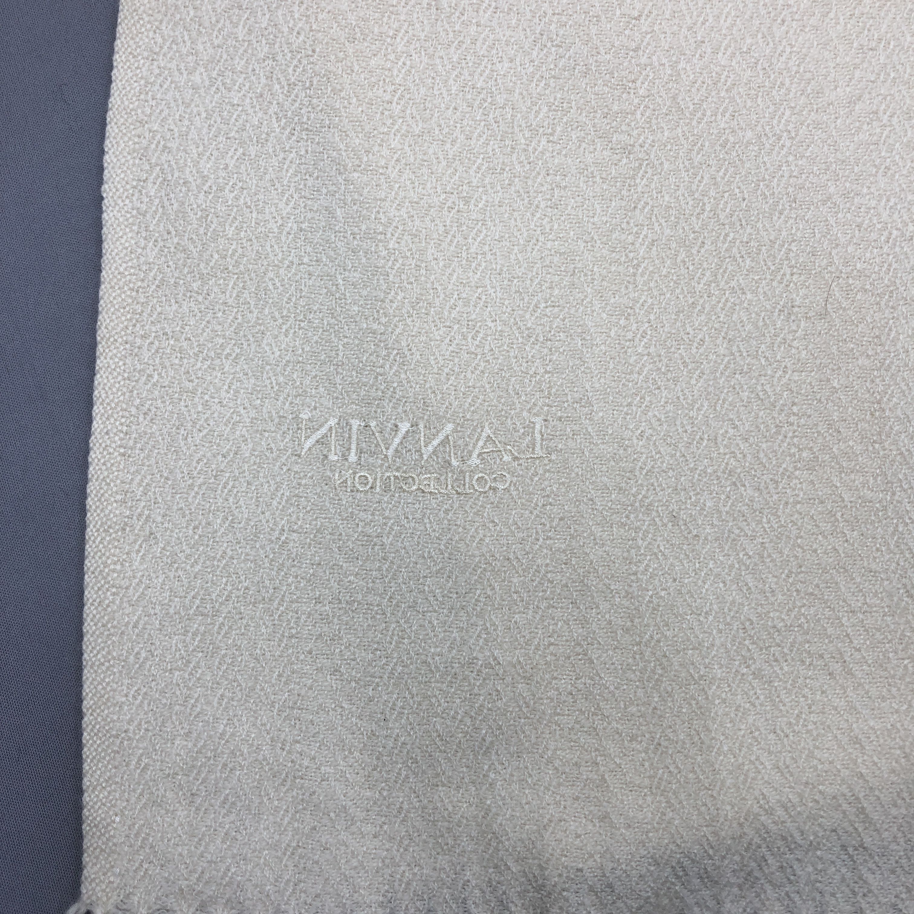 Lanvin Vintage Lanvin Shawl Scarf Muffler Shawl Wool Scarves Size ONE SIZE - 4 Thumbnail