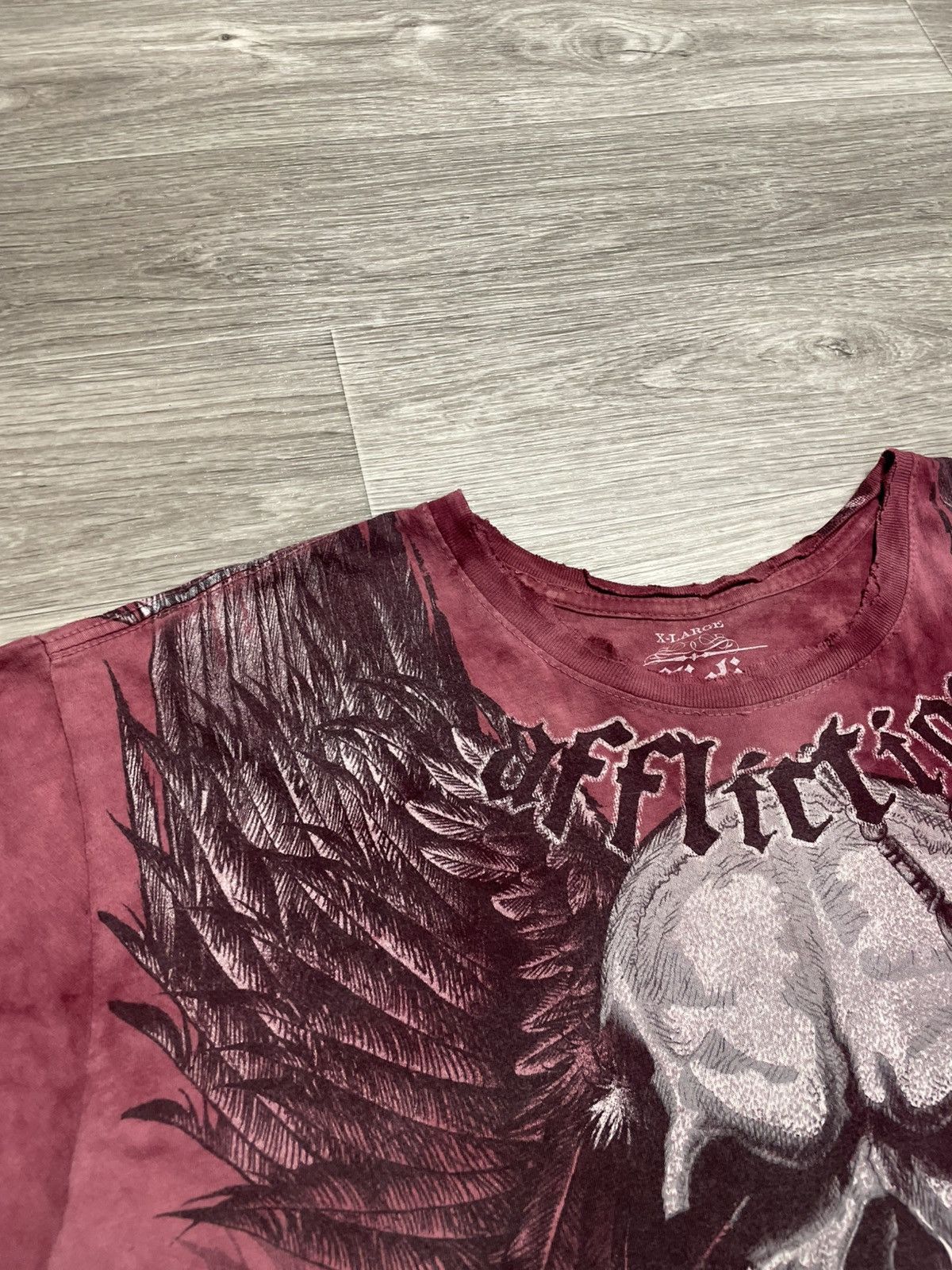 Affliction Vintage Affliction Signature Series Skull T-Shirt USA Tattoo Size US XL / EU 56 / 4 - 7 Thumbnail