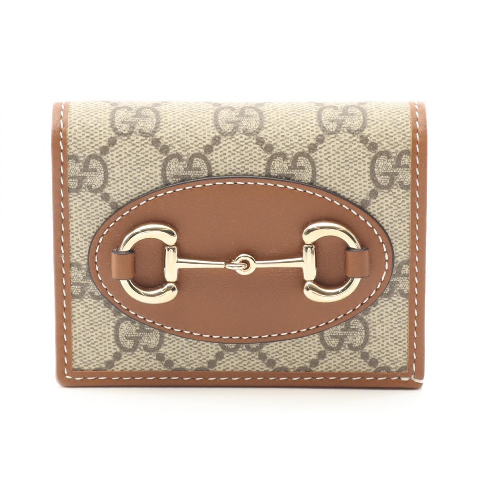 Gucci Gucci Gucci Horsebit 1955 GG Supreme Leather Bifold Wallet Leather Short Wallet 621887FAD6L9758 Size ONE SIZE - 1 Thumbnail