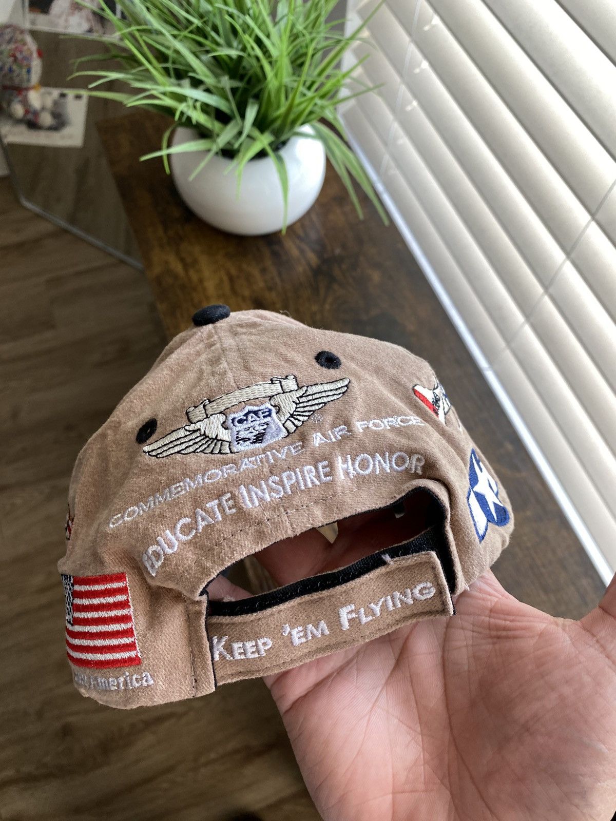 Vintage US Military P-51 Mustang Fighter Jet Plane Hat Size ONE SIZE - 4 Thumbnail