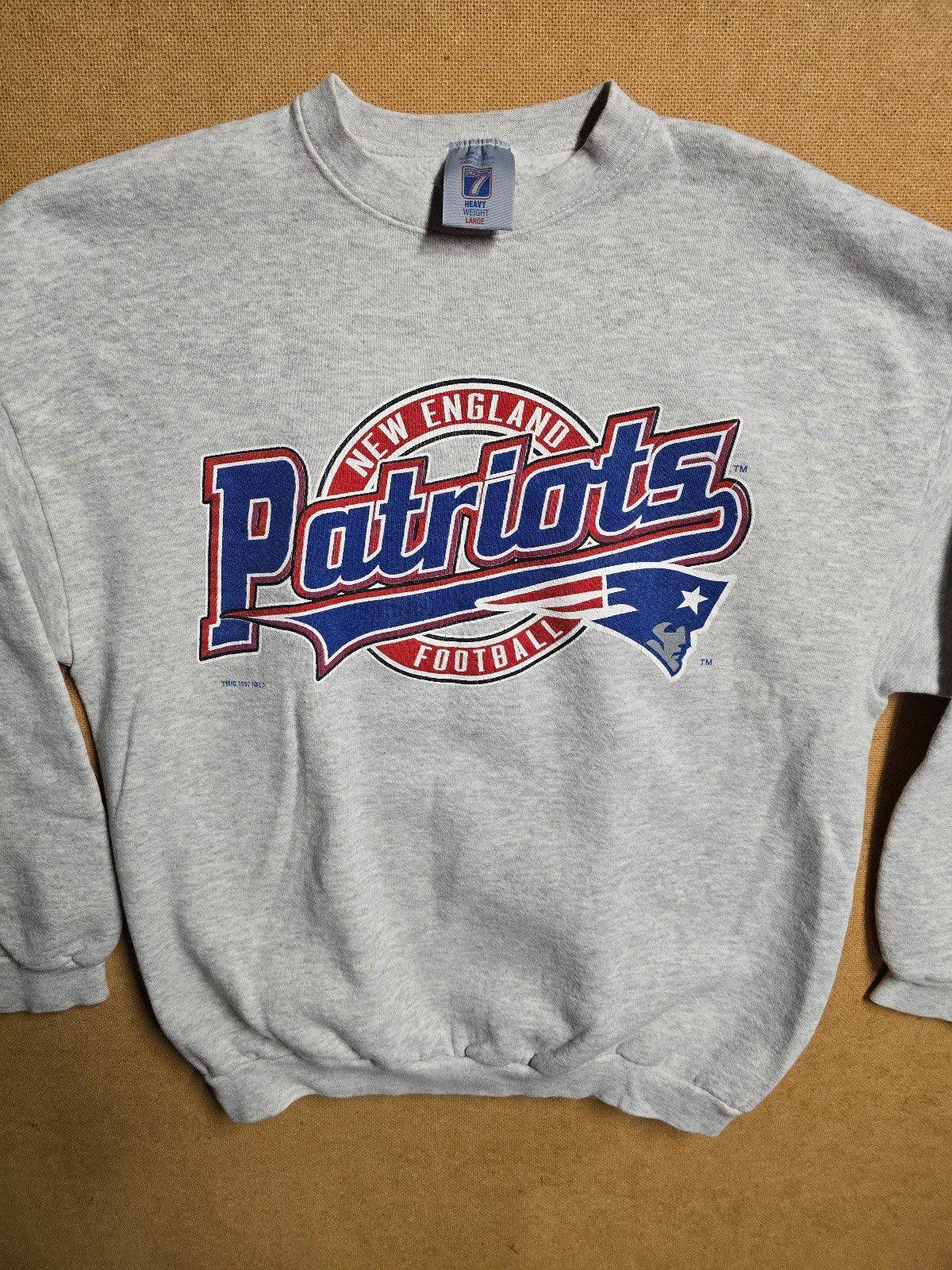 Logo 7 Vintage 90s New England Patriots Sweatshirt Sz L Logo 7 Size US L / EU 52-54 / 3 - 2 Thumbnail