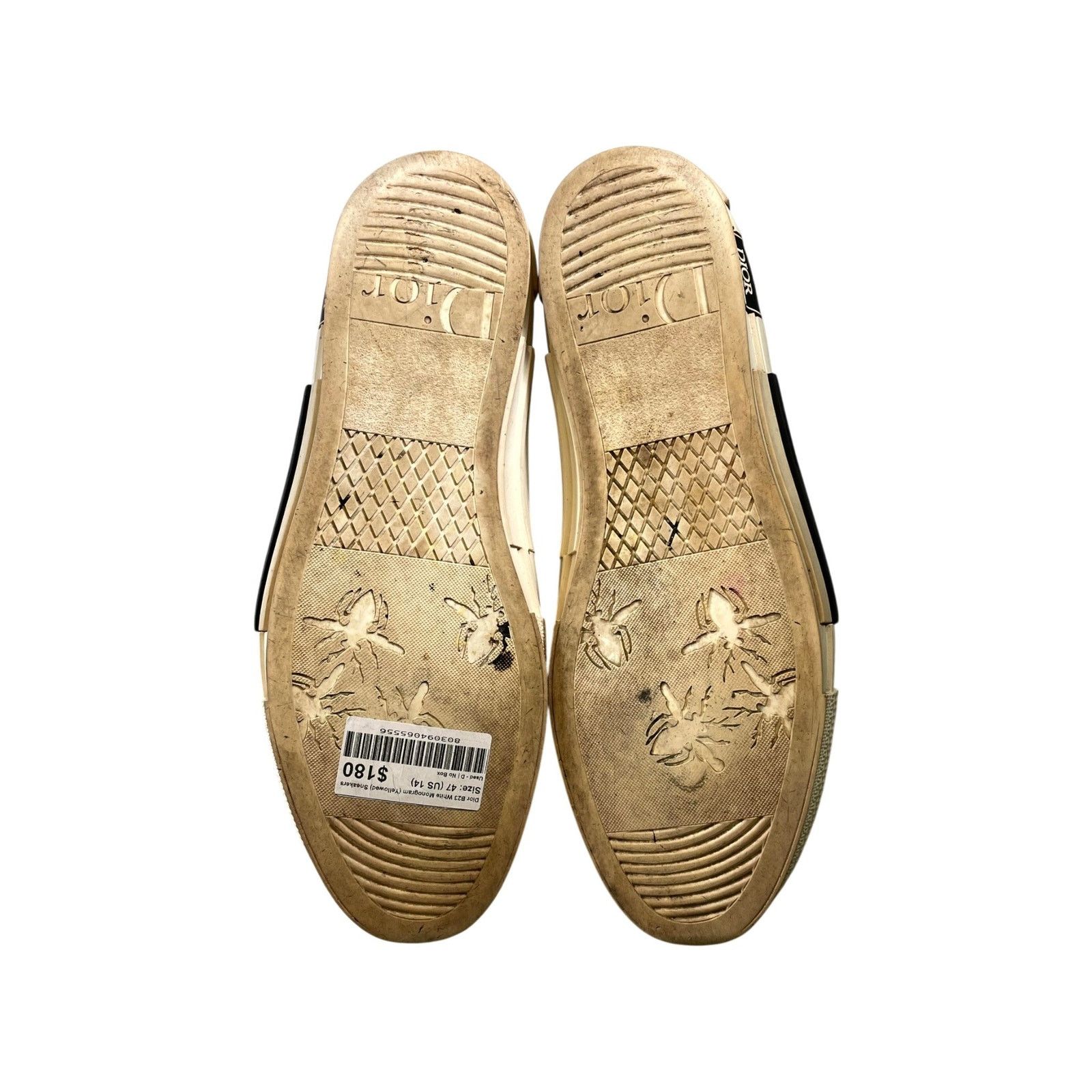 Dior Dior "B23 Monogram" (Yellowed) & White Sneakers Size US 14 / EU 47 - 6 Thumbnail