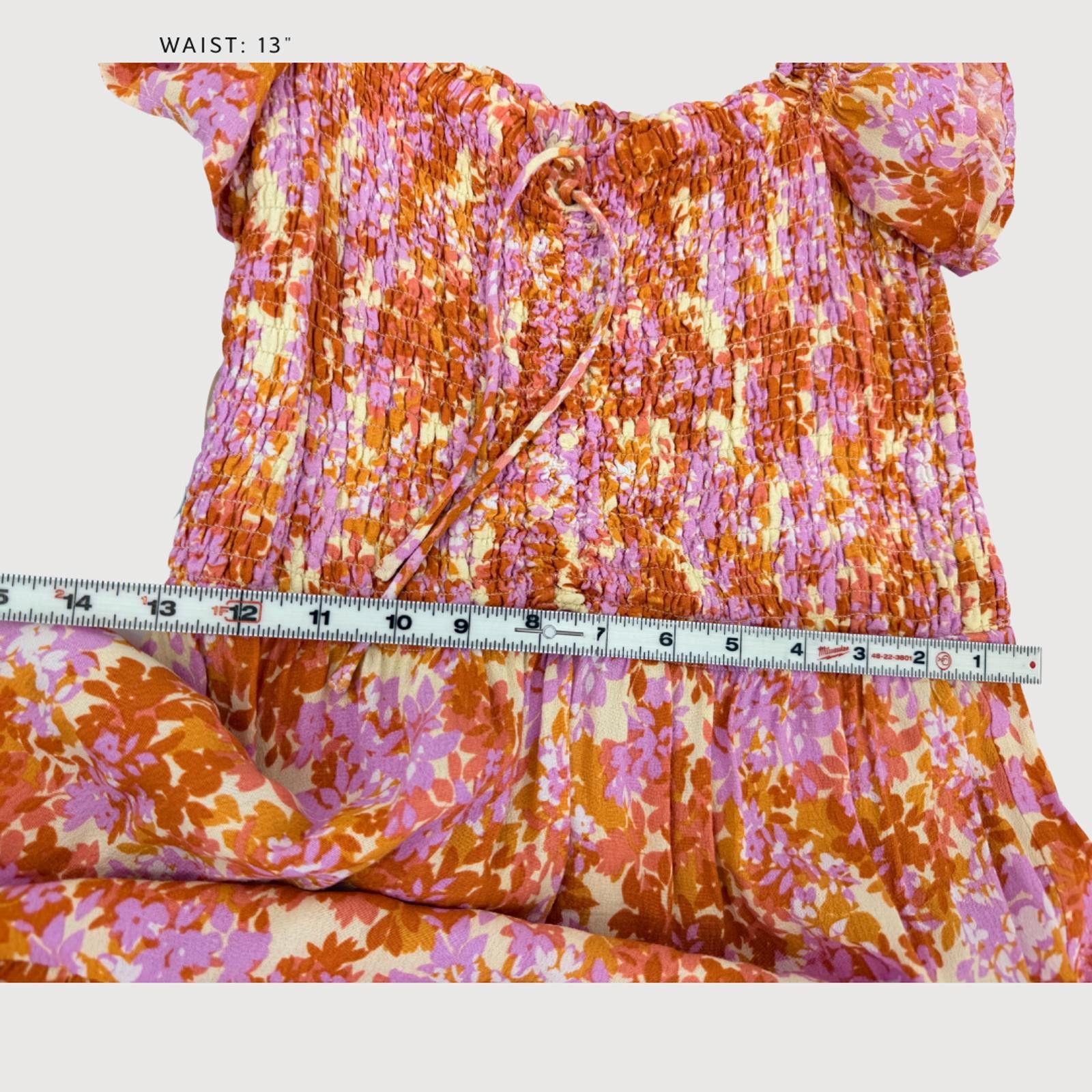 Other Anthropologie L Space Lucia Smocked Maxi Dress Orange/Yellow Size L / US 10 / IT 46 - 7 Thumbnail