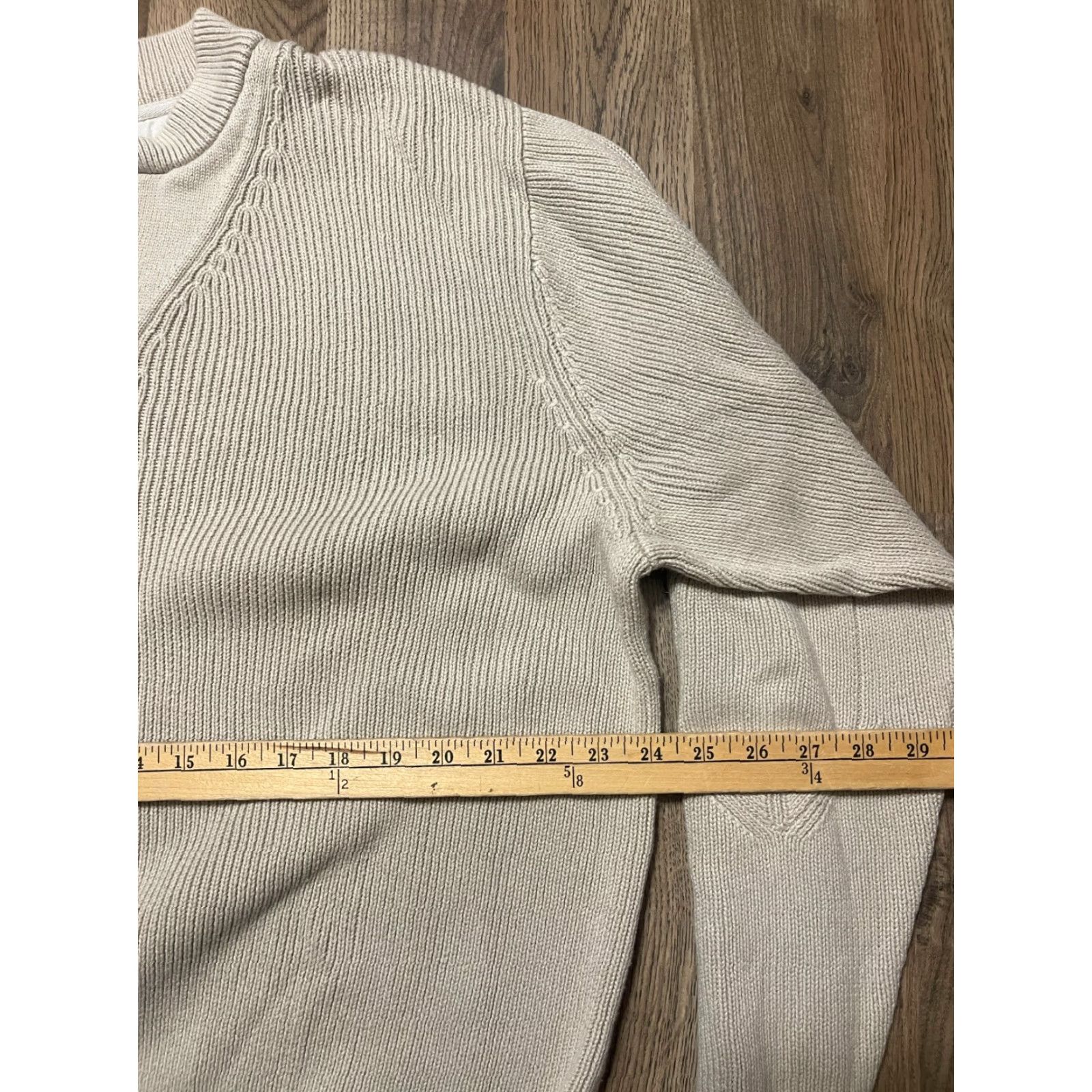 Vintage Guided Series Sweater Men’s Size Large Tall Brown Tan 1/4 Buttons Pullover Knit Cotton Regular Weight Casual Size US L / EU 52-54 / 3 - 7 Thumbnail