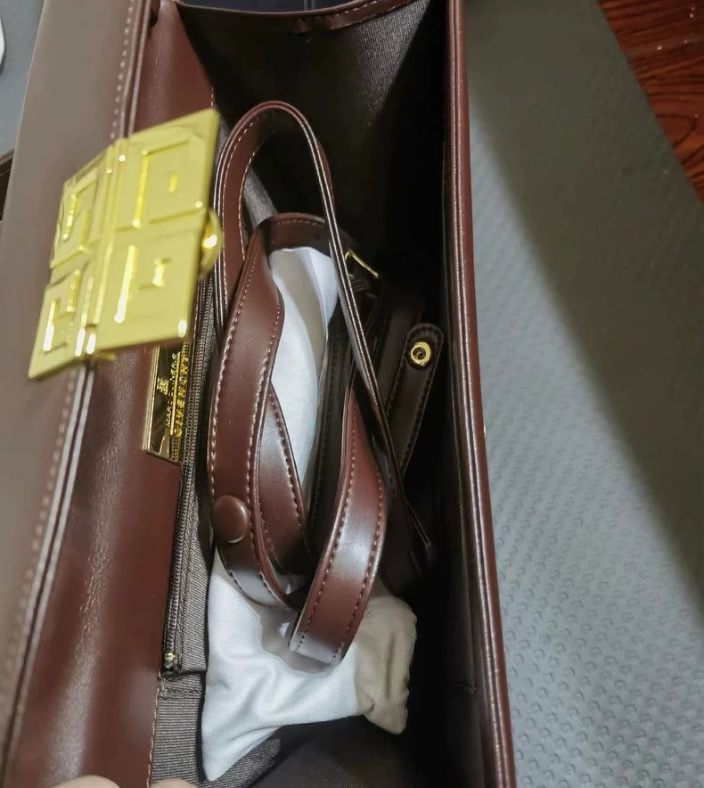 Givenchy Givenchy Four-Panel Brown Accordion Kelly, Handbag, Should Size ONE SIZE - 6 Thumbnail