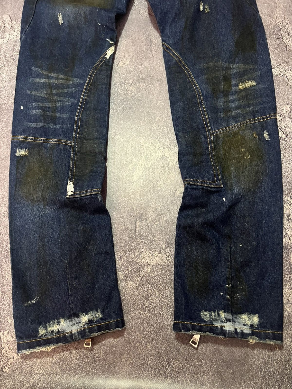 Dolce & Gabbana Dolce & Gabbana Archive Distressed Painted Zipper Denim Size US 30 / EU 46 - 6 Thumbnail