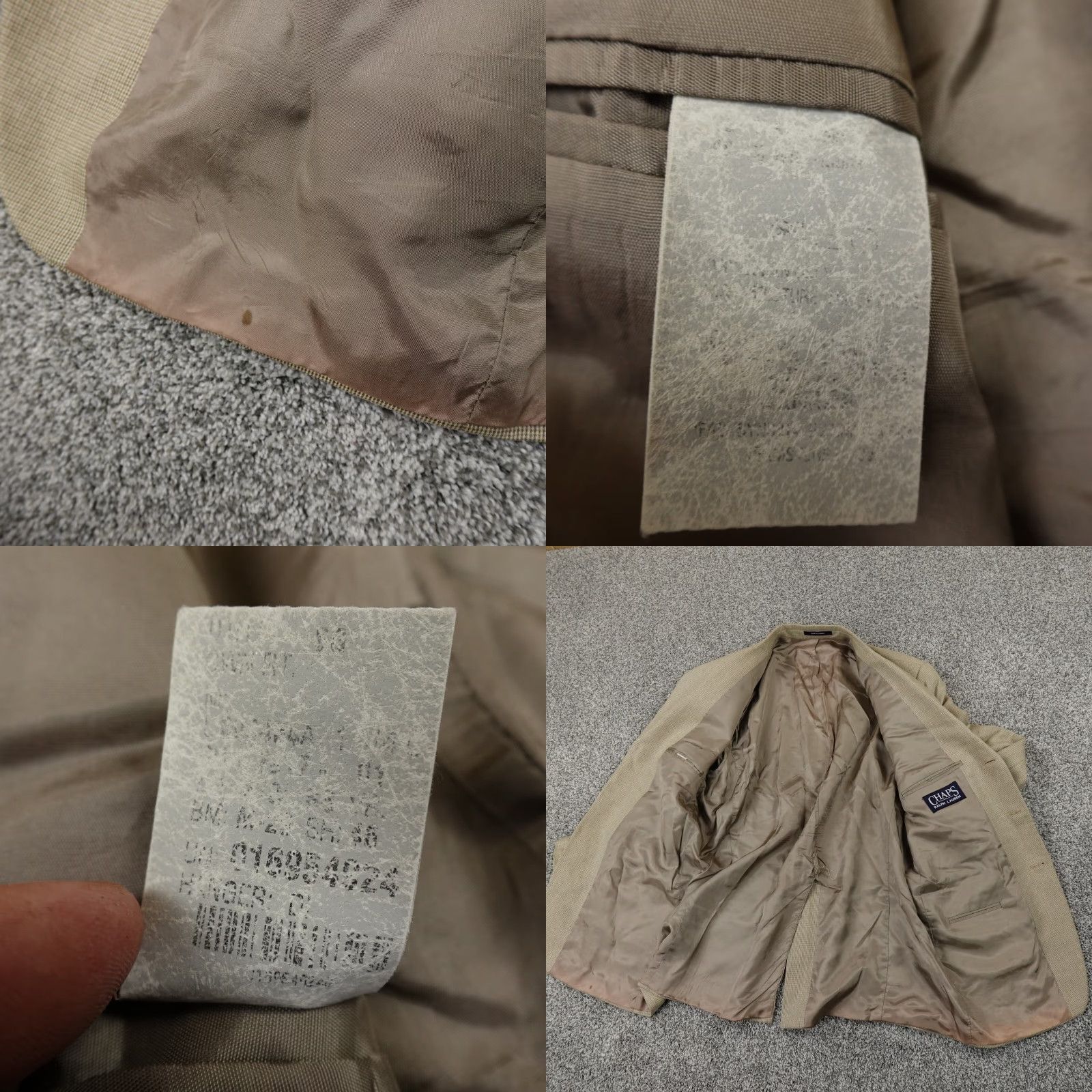 Polo Ralph Lauren Ralph Lauren Chaps Blazer Jacket Wool Button 44 Mens Brown Beige Regular Long Knit Outer Shell Blazer Suit"} Size 44R - 8 Thumbnail