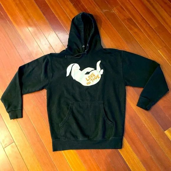 Designer × Vintage Harry Styles "Love On Tour" Bunny Black Hooded Mens L Size US L / EU 52-54 / 3 - 1 Thumbnail