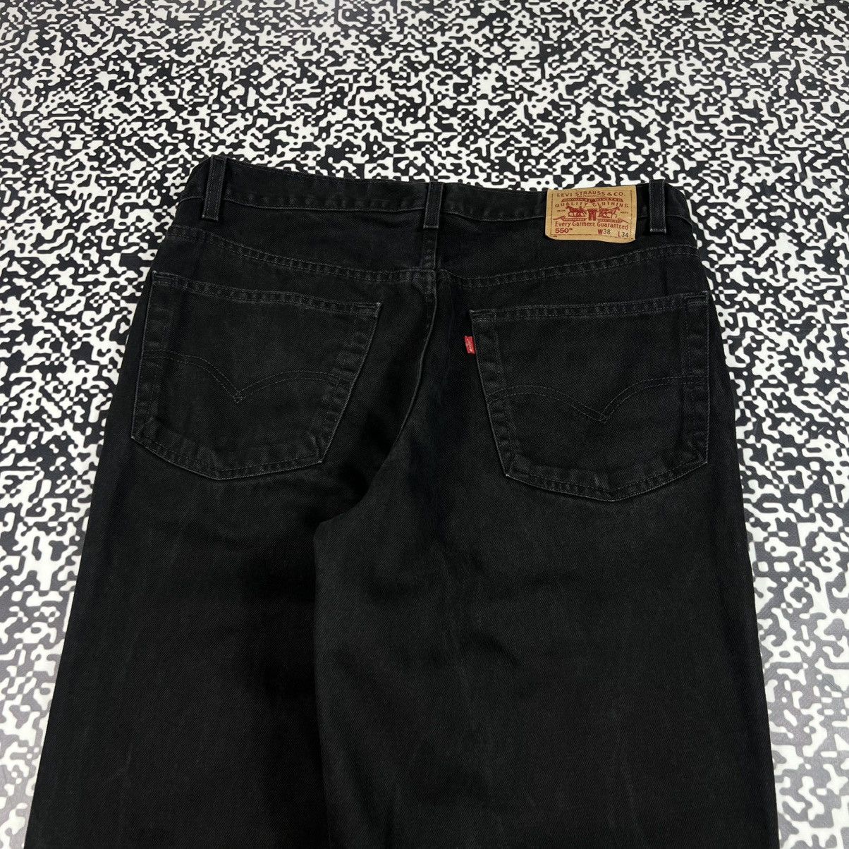 Levi's Vintage Clothing 38x34 Levis 550 Vintage Washed Black Denim Jeans USA Style Size US 38 / EU 54 - 4 Thumbnail