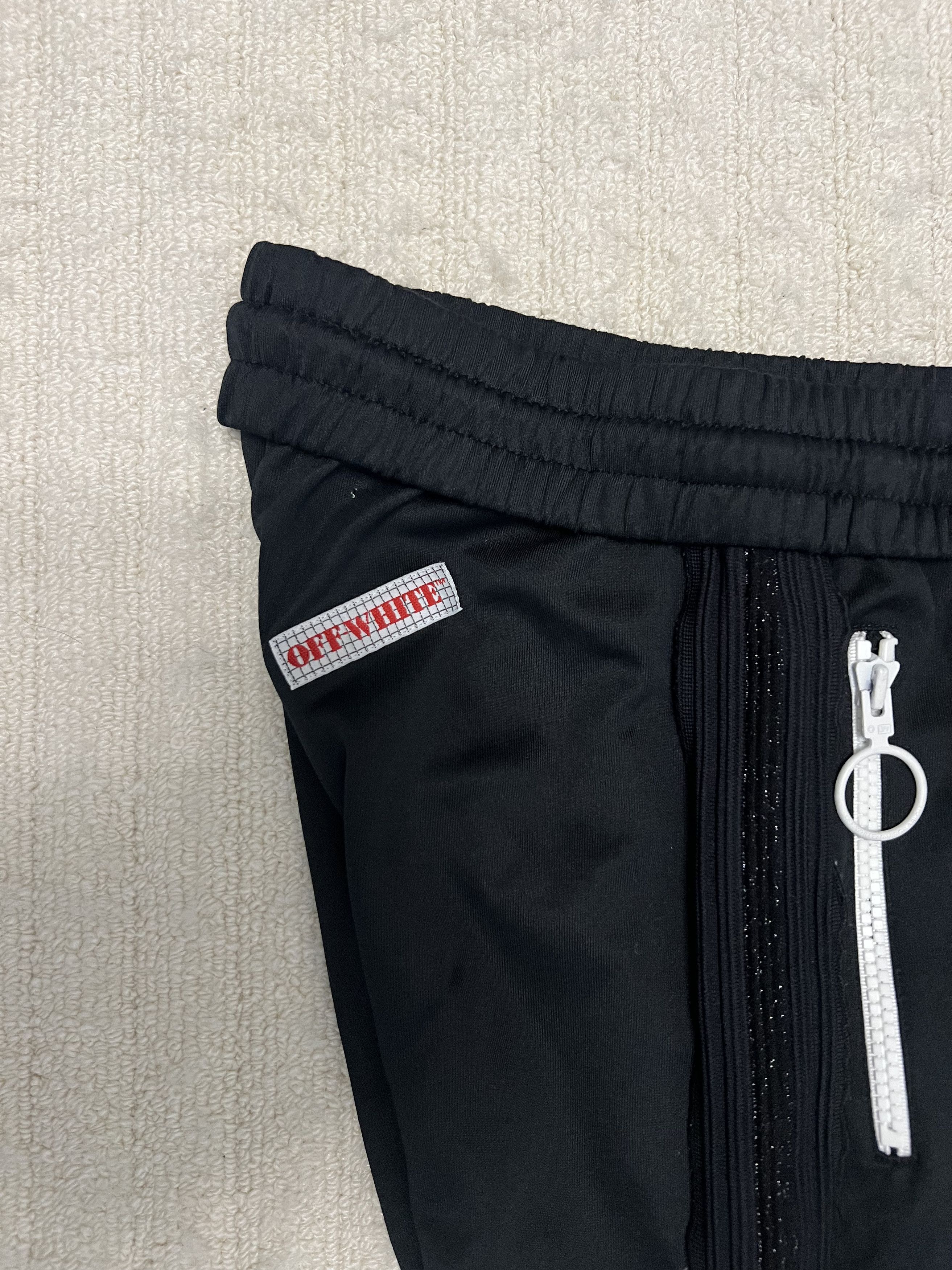 Off-White Black Synthetic Contrast Zipper Detail Track Pants Size US 28 / EU 44 - 9 Thumbnail