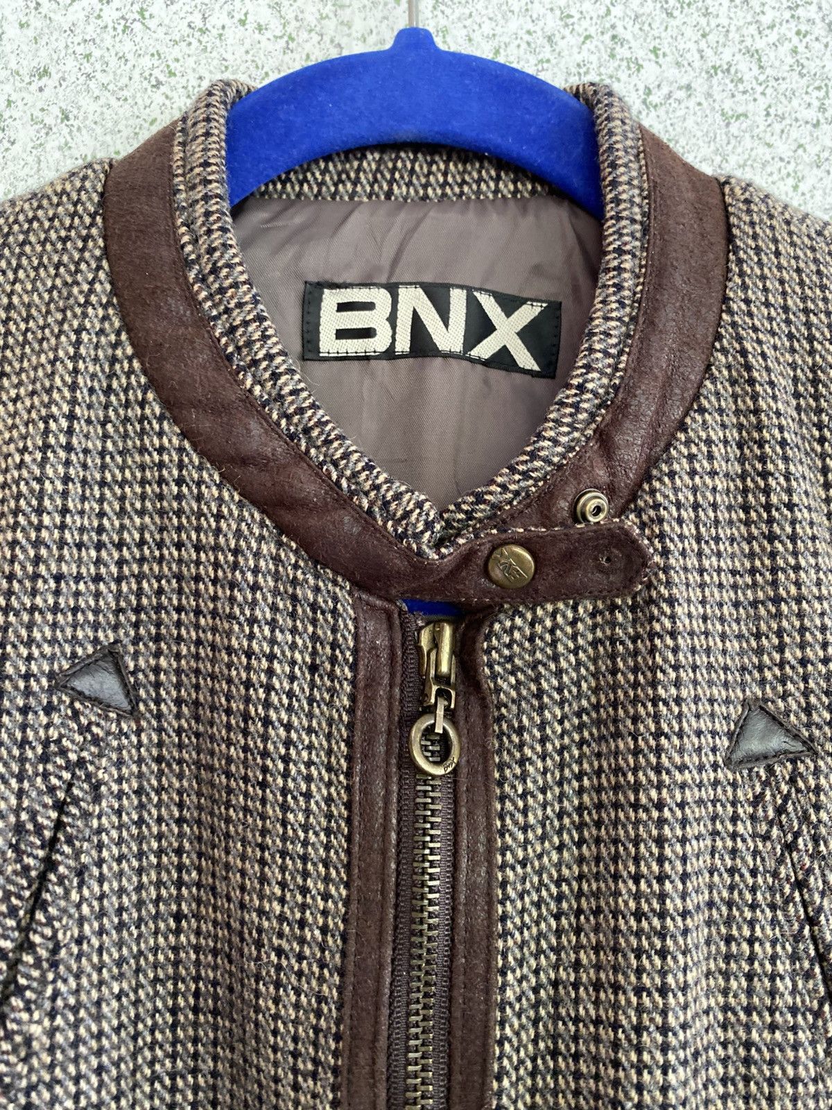 Japanese Brand BNX Brown Tweed Leather Trim Jacket – Gorpcore / VTG 90 Euro Size S / US 4 / IT 40 - 9 Thumbnail