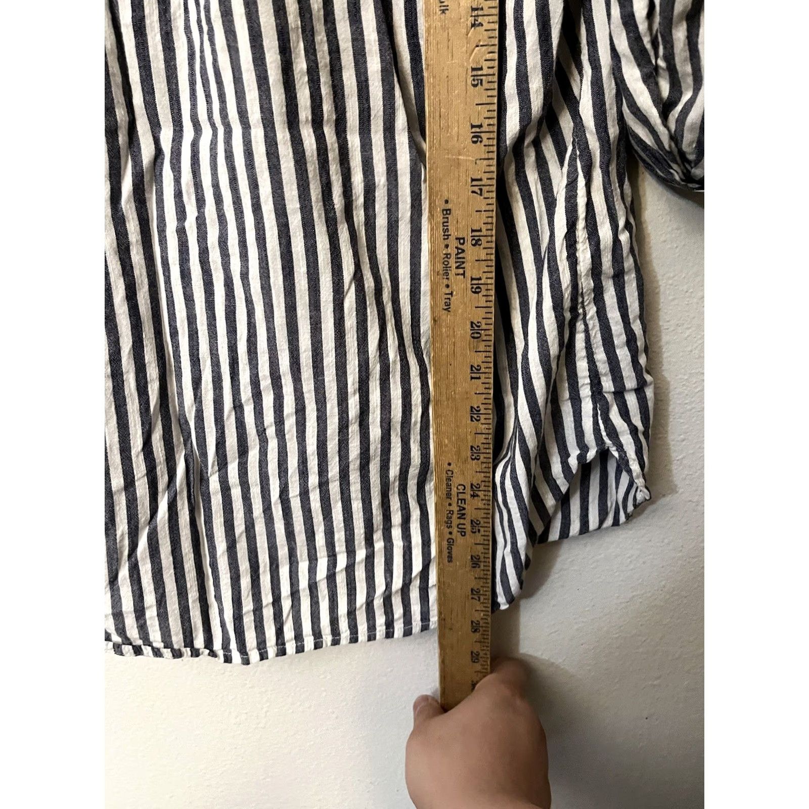 Old Navy Old Navy Blouse Womens Size Small Multicolor Blue White Striped Long Sleeve Henley Shirt Women Size S / US 4 / IT 40 - 5 Thumbnail