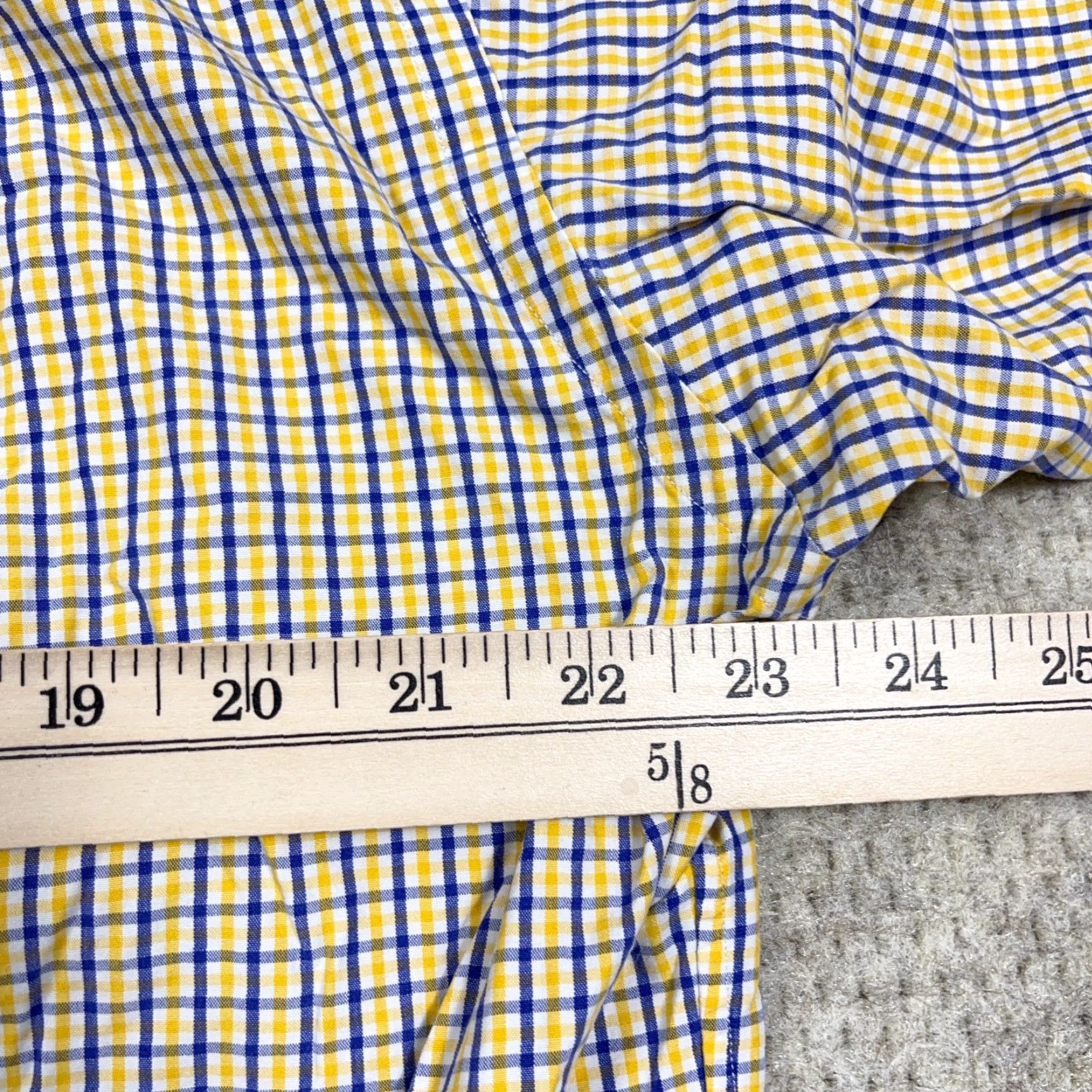 Ralph Lauren Ralph Lauren Shirt Men Medium Yellow Blue Button Up Blake Tattersall Plaid Dress Shirt Size 40R - 7 Thumbnail