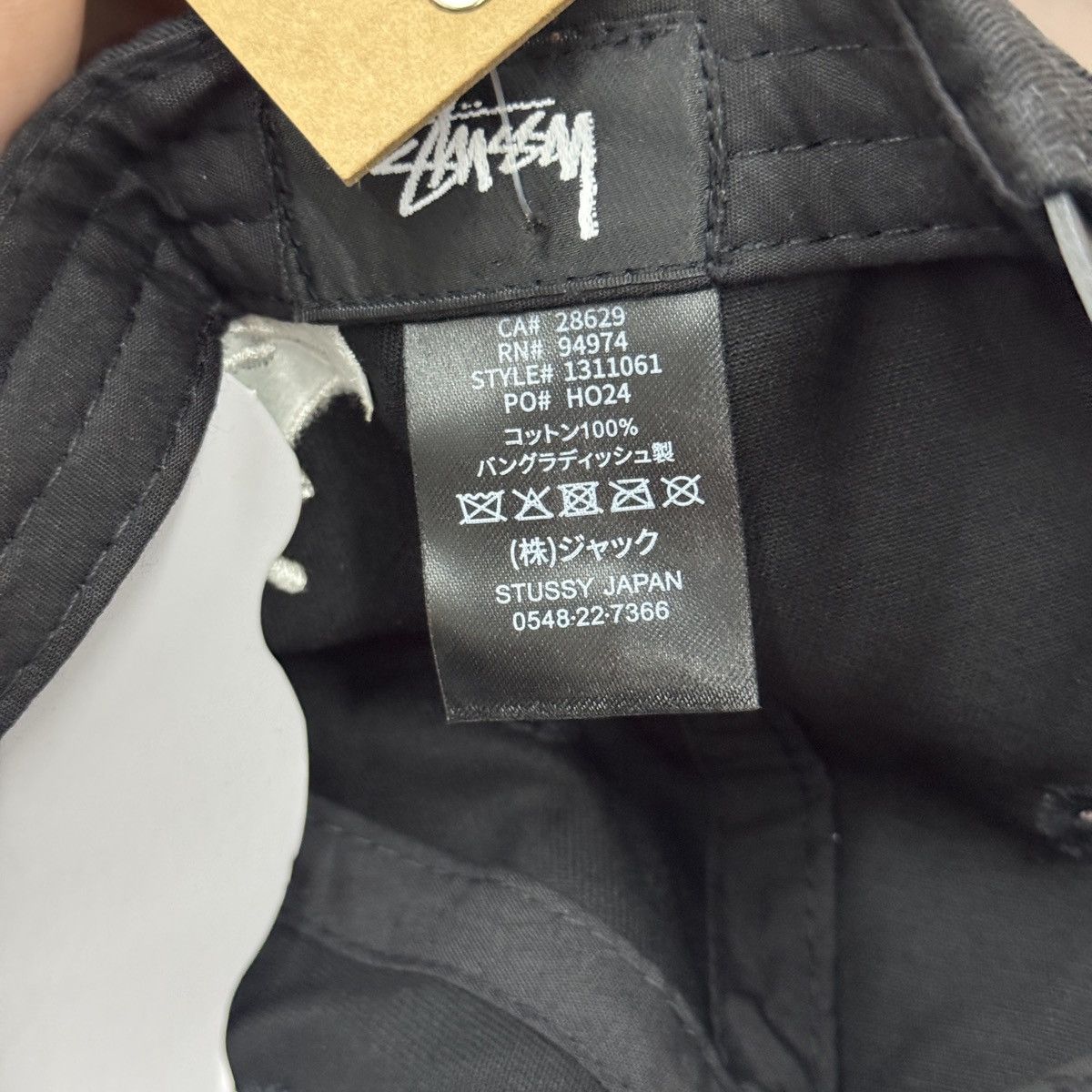 Stussy STUSSY S CHENILLE LOW PRO CAP - BLACK Size ONE SIZE - 5 Thumbnail