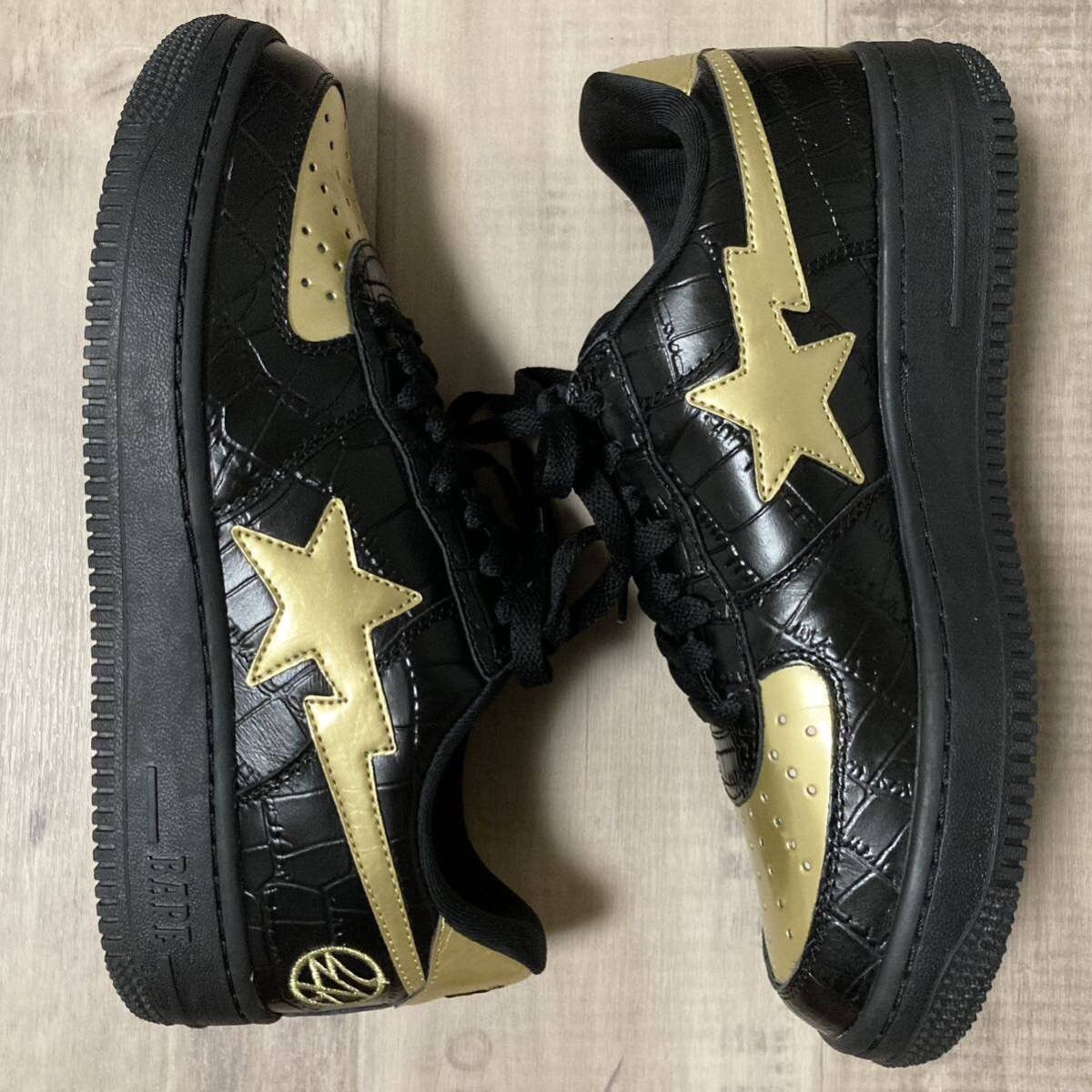Bape 24Karats BAPESTA leather sneakers a bathing ape BAPE STA Size US 9.5 / EU 42-43 - 3 Thumbnail