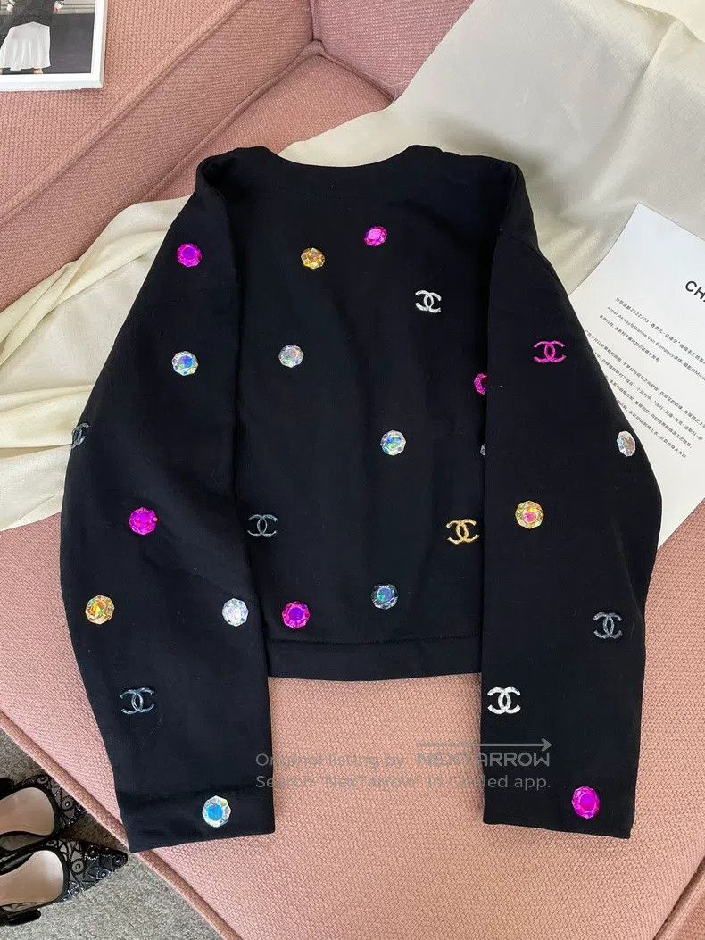 Chanel Chanel 21K black colourful gem double c knitted cardigan j Size S / US 4 / IT 40 - 6 Thumbnail