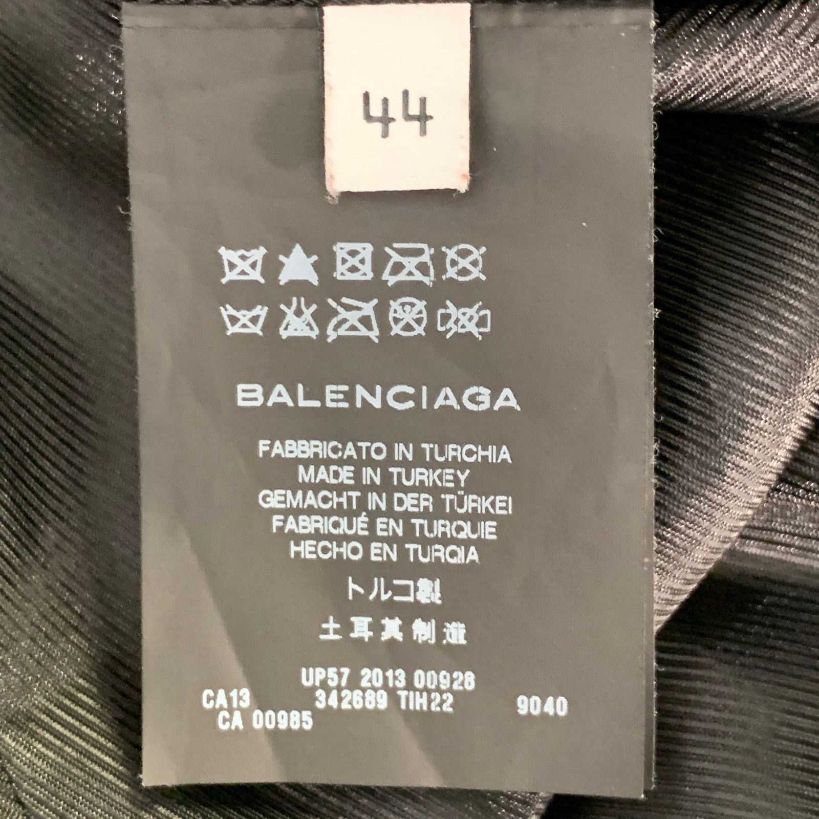 Balenciaga BALENCIAGA Black White Marbled Lambskin Motorcycle Jacket Size US S / EU 44-46 / 1 - 8 Thumbnail