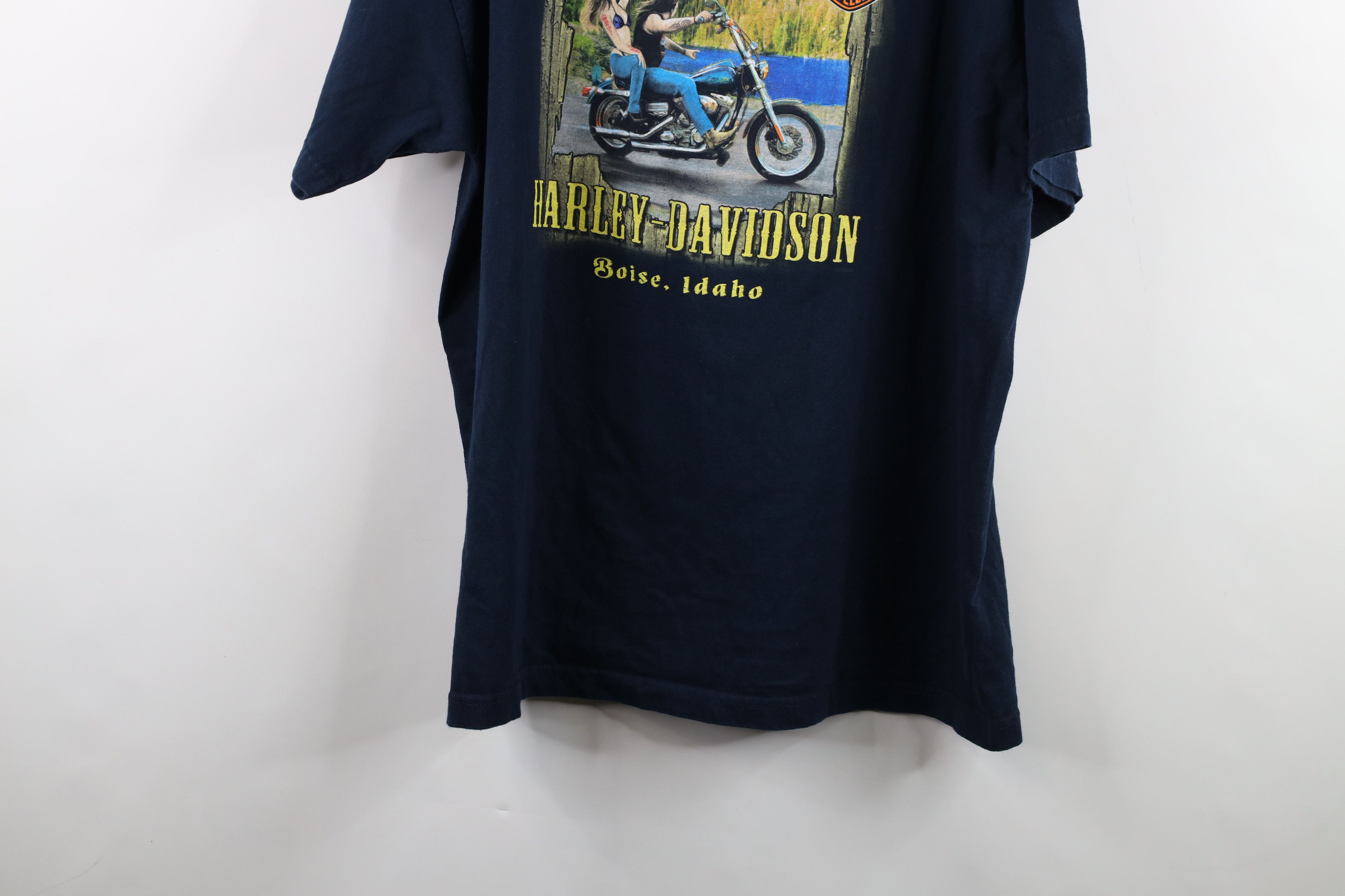 Harley Davidson × Vintage Vintage Y2K Harley Davidson Pin Up Girl Short Sleeve T-Shirt Size US XXL / EU 58 / 5 - 12 Thumbnail
