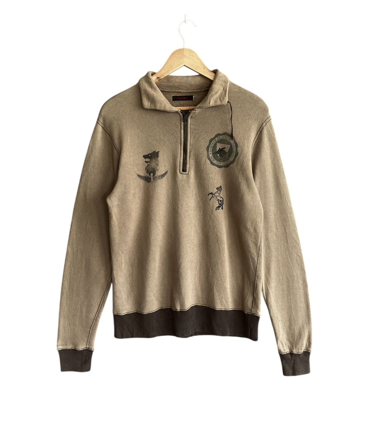 Full Count & Co. Vintage Brand Full Count Half Zipper Sweatshirt 1990s Size US M / EU 48-50 / 2 - 1 Thumbnail